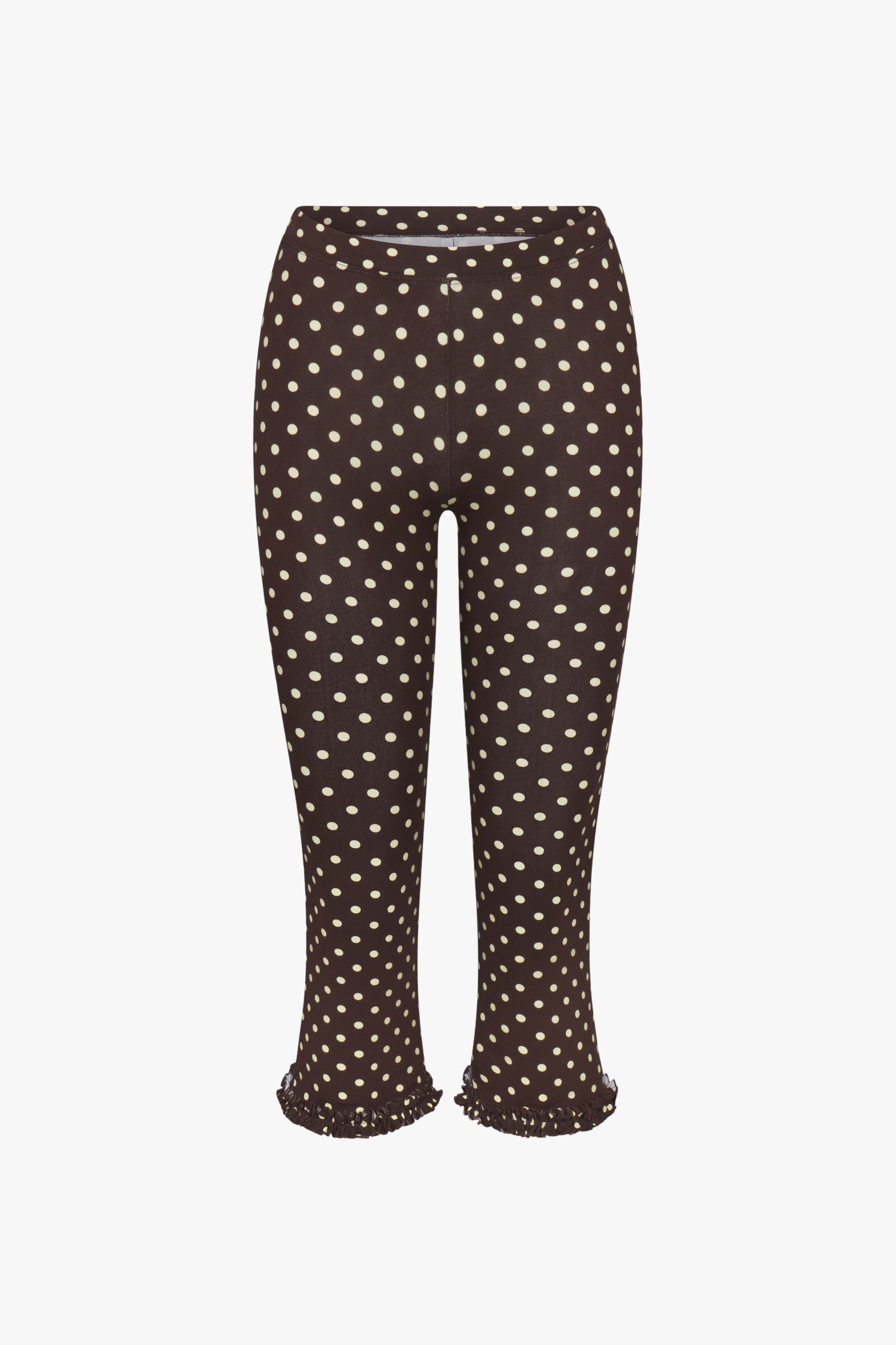 RUFFLE CAPRI IN ESPRESSO DOT – RAT BOI