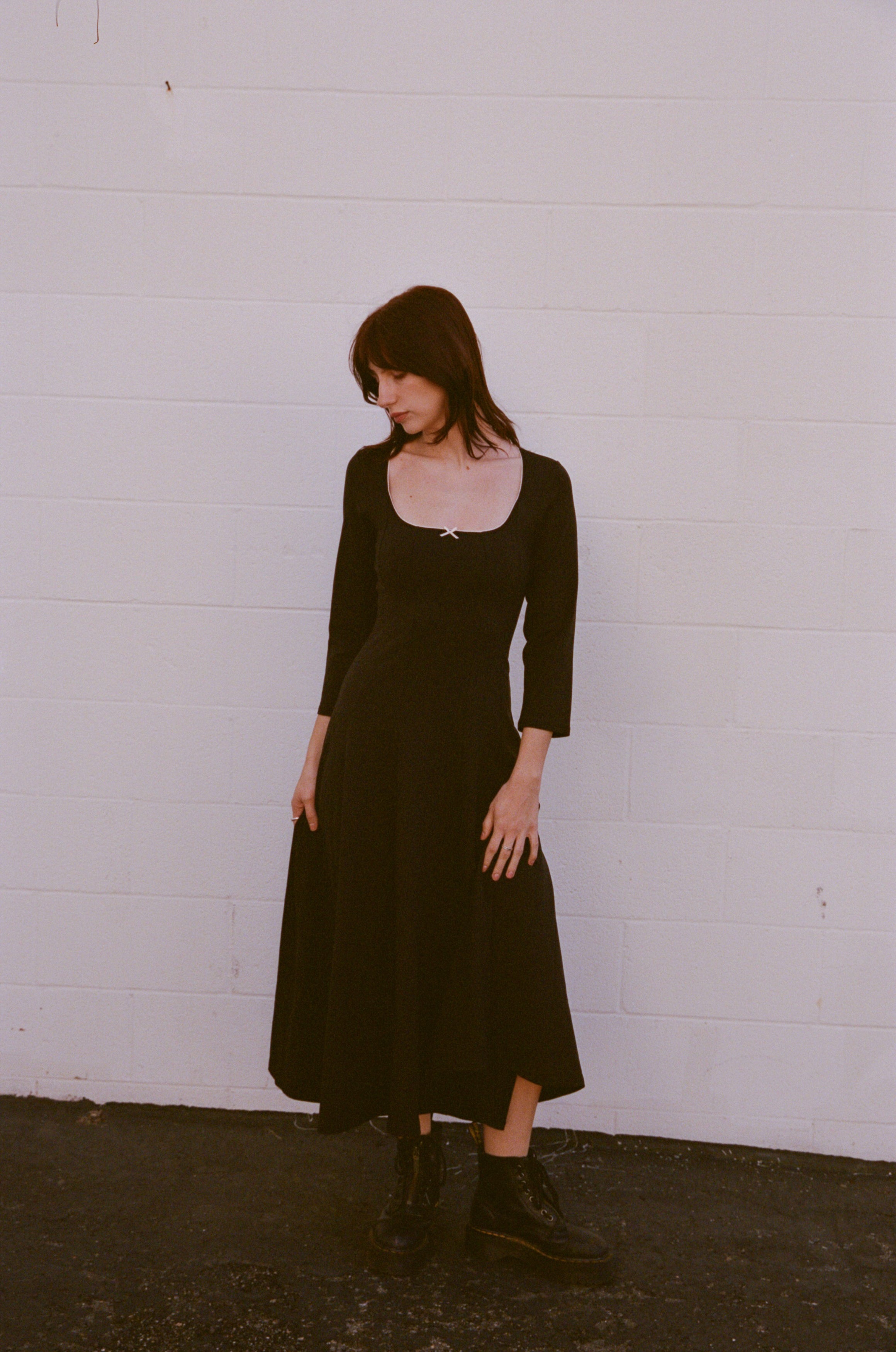 DREAM DRESS 3/4 SLEEVE IN ONYX – RAT BOI