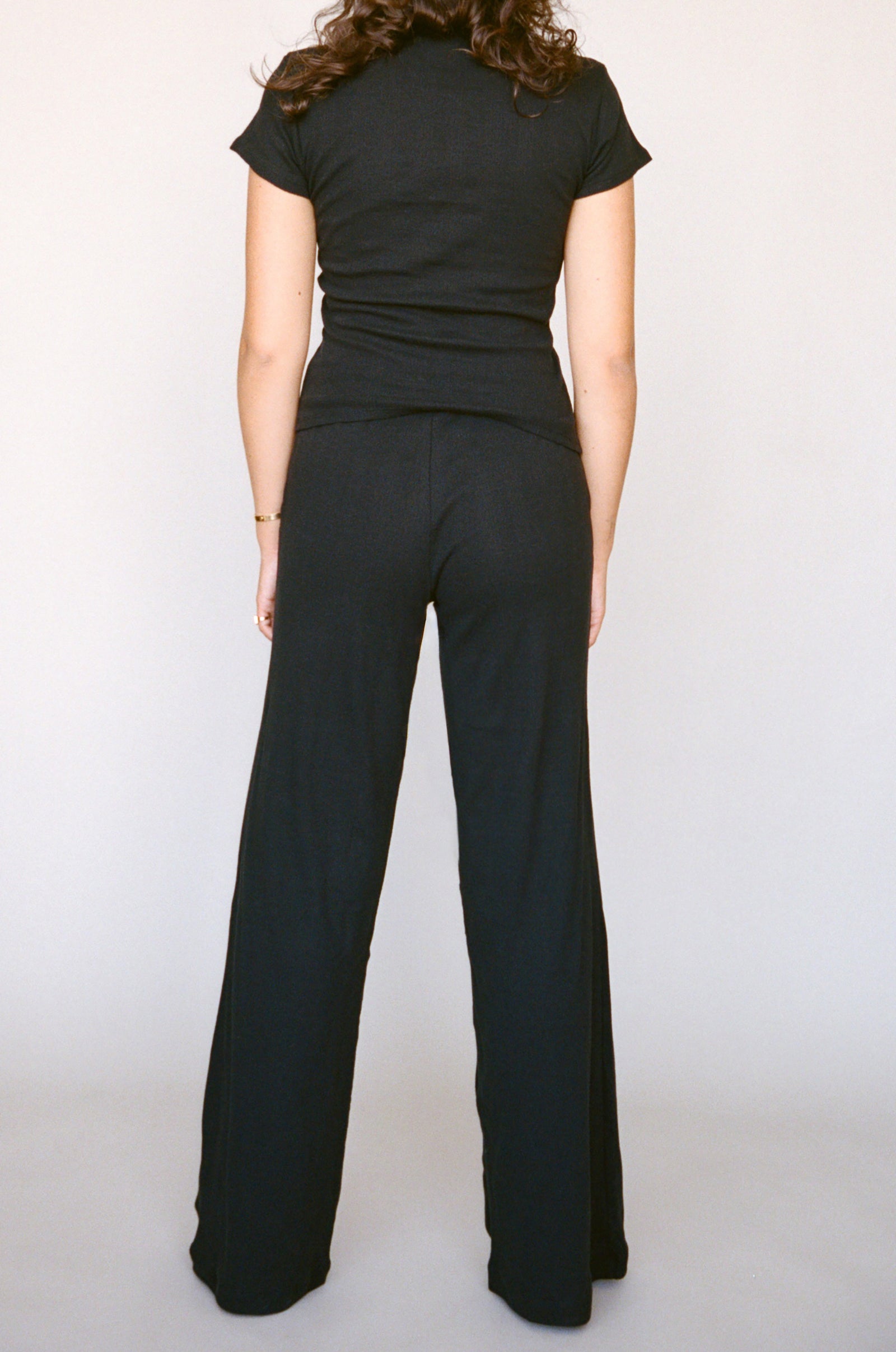 POINTELLE EASY PANT IN ONYX