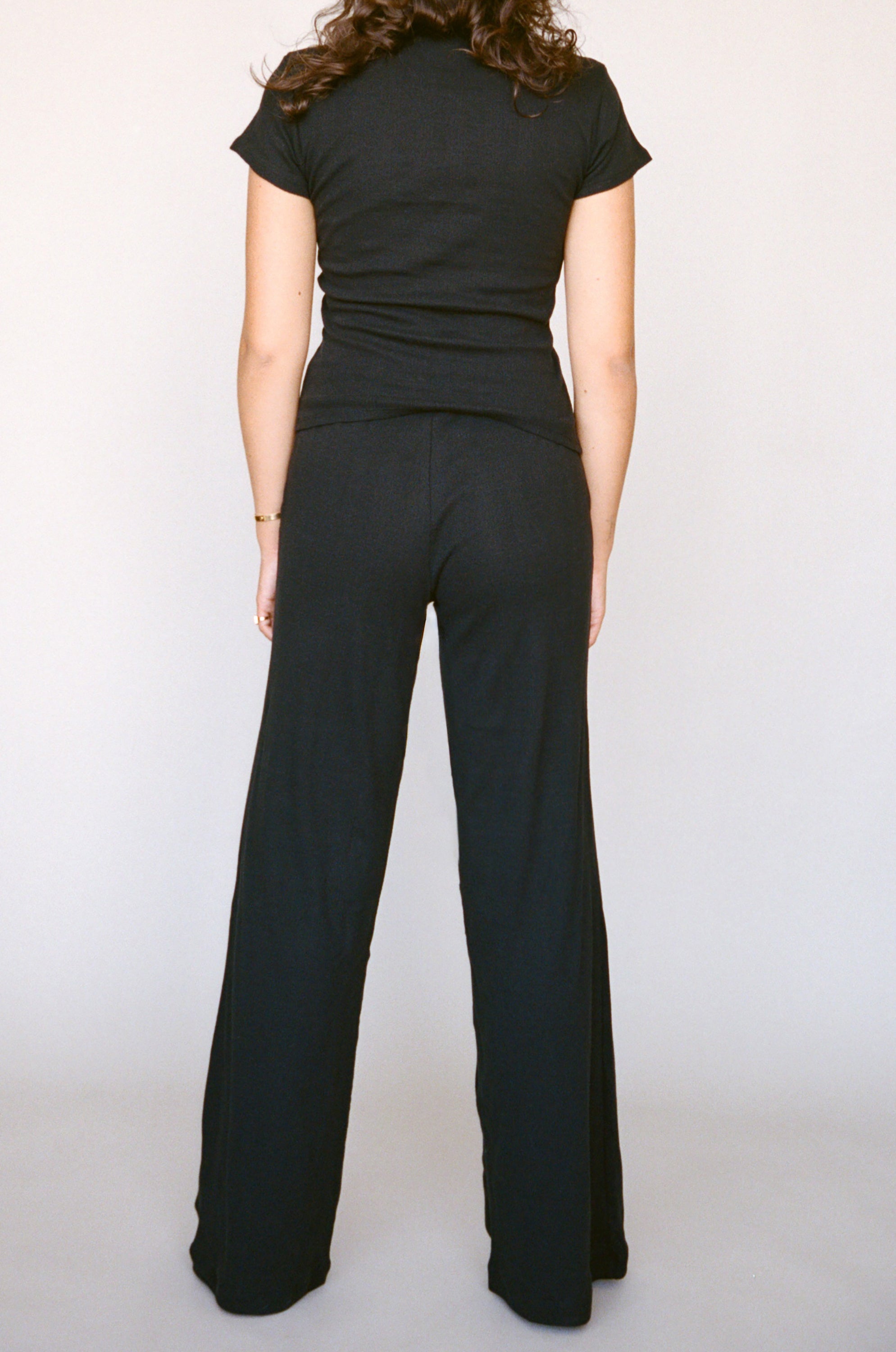 POINTELLE EASY PANT IN ONYX