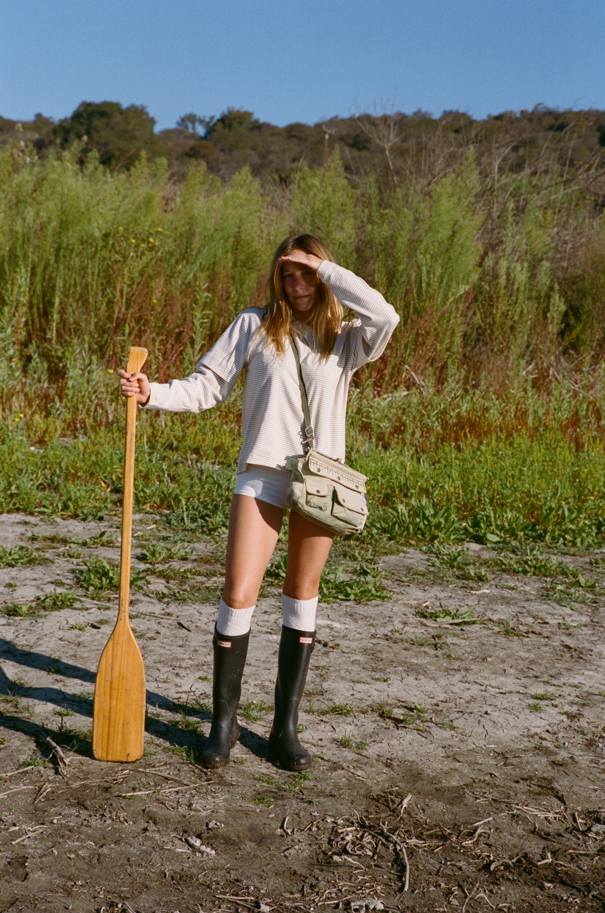 SKATE LONG SLEEVE IN ECRU STRIPE