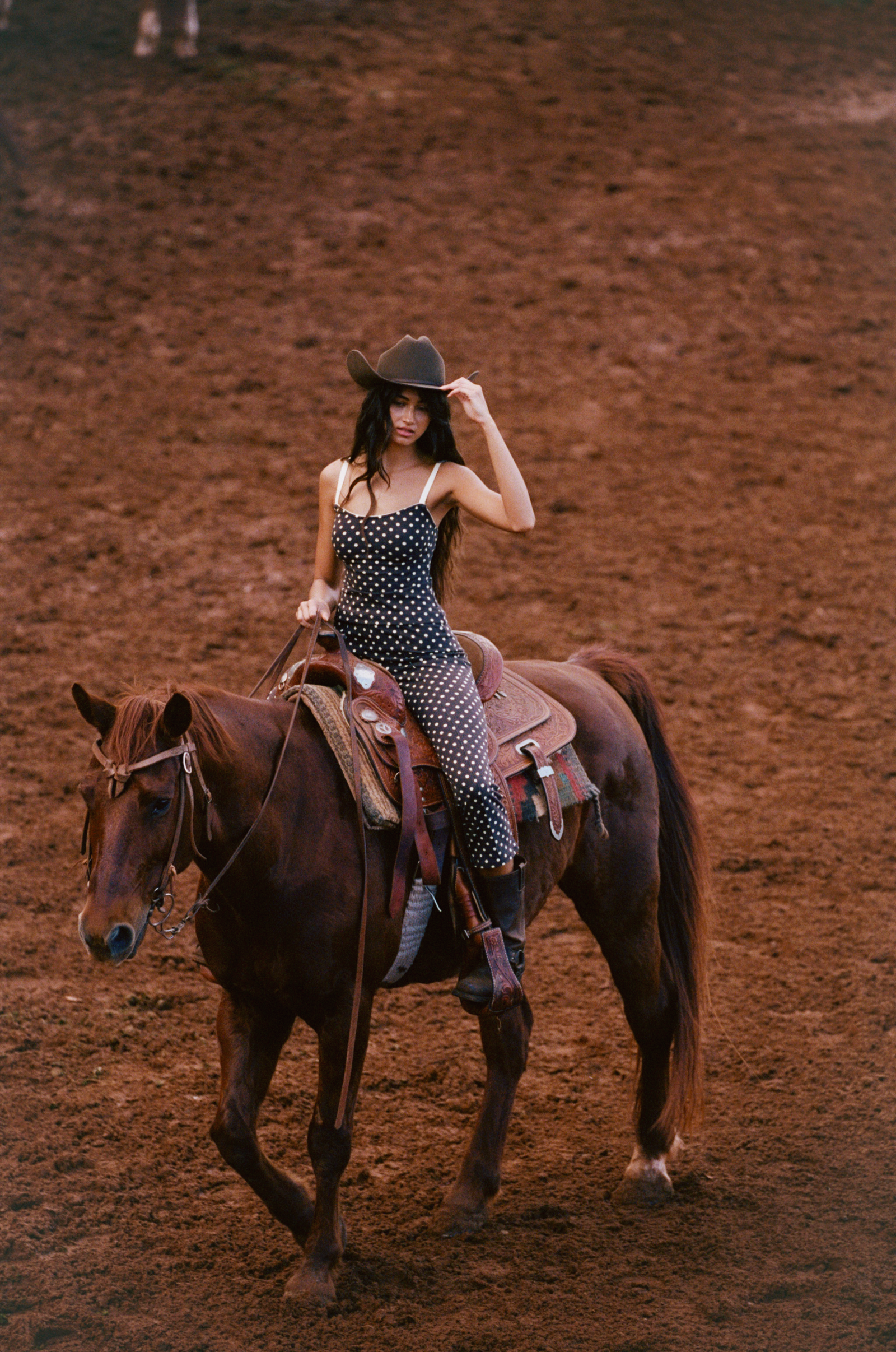 BALCONETTE CAMI IN ESPRESSO DOT