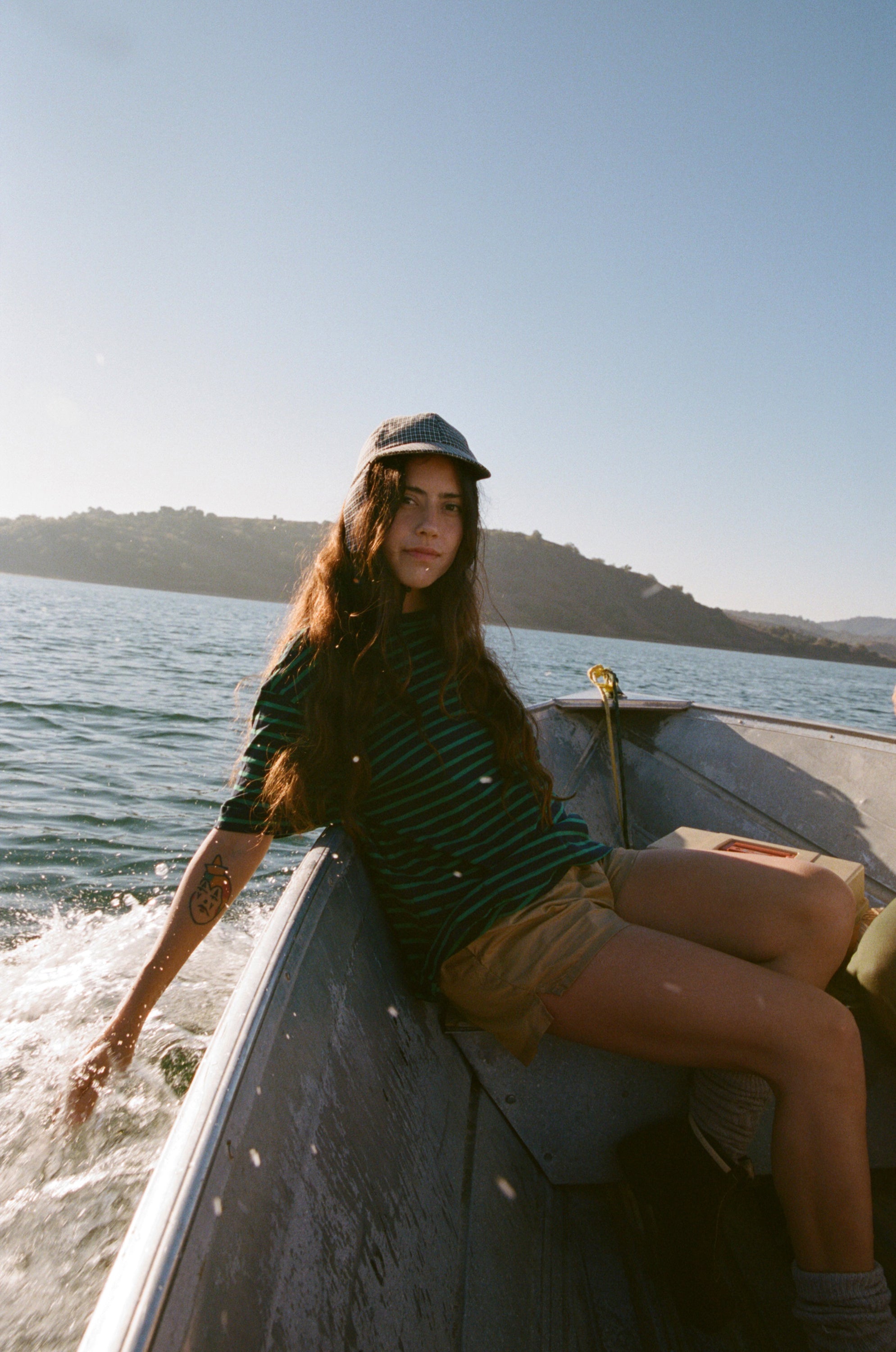 OVERSIZED BOIFRIEND T-SHIRT IN INDIGO STRIPE