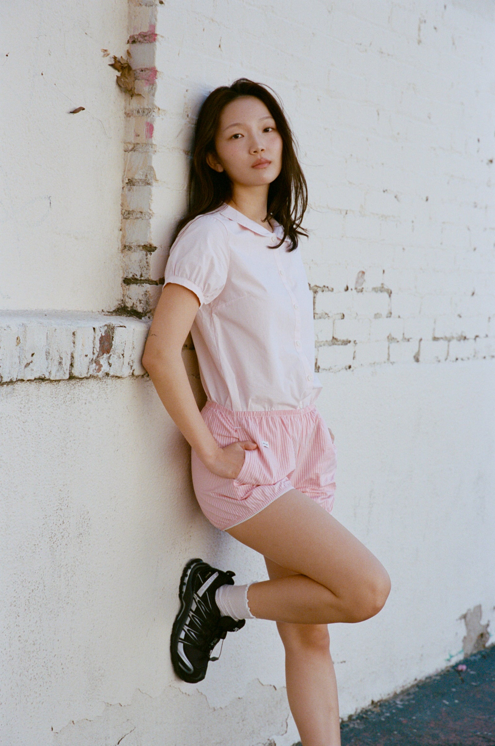 EASY BLOOMER SHORT IN PEONY STRIPE