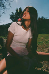 EVERY DAY BABY TEE IN VINTAGE RIBBED