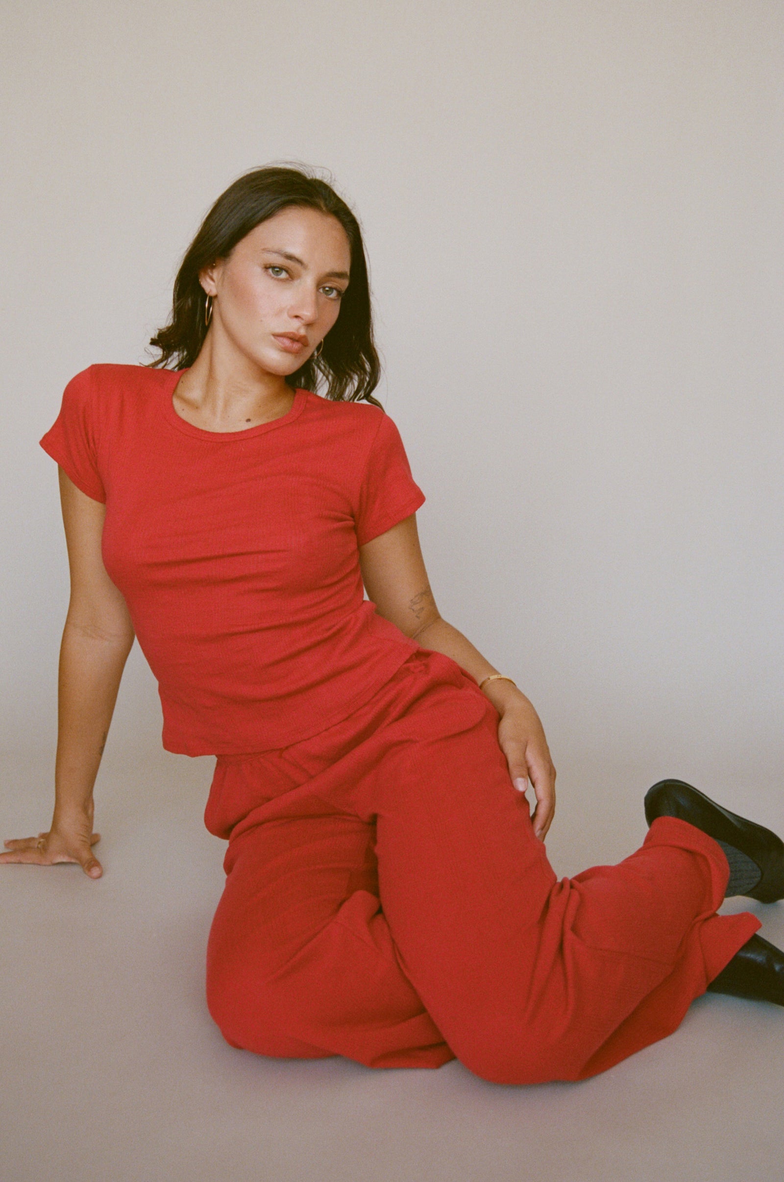 PERFECT T-SHIRT IN CHERRY POINTELLE