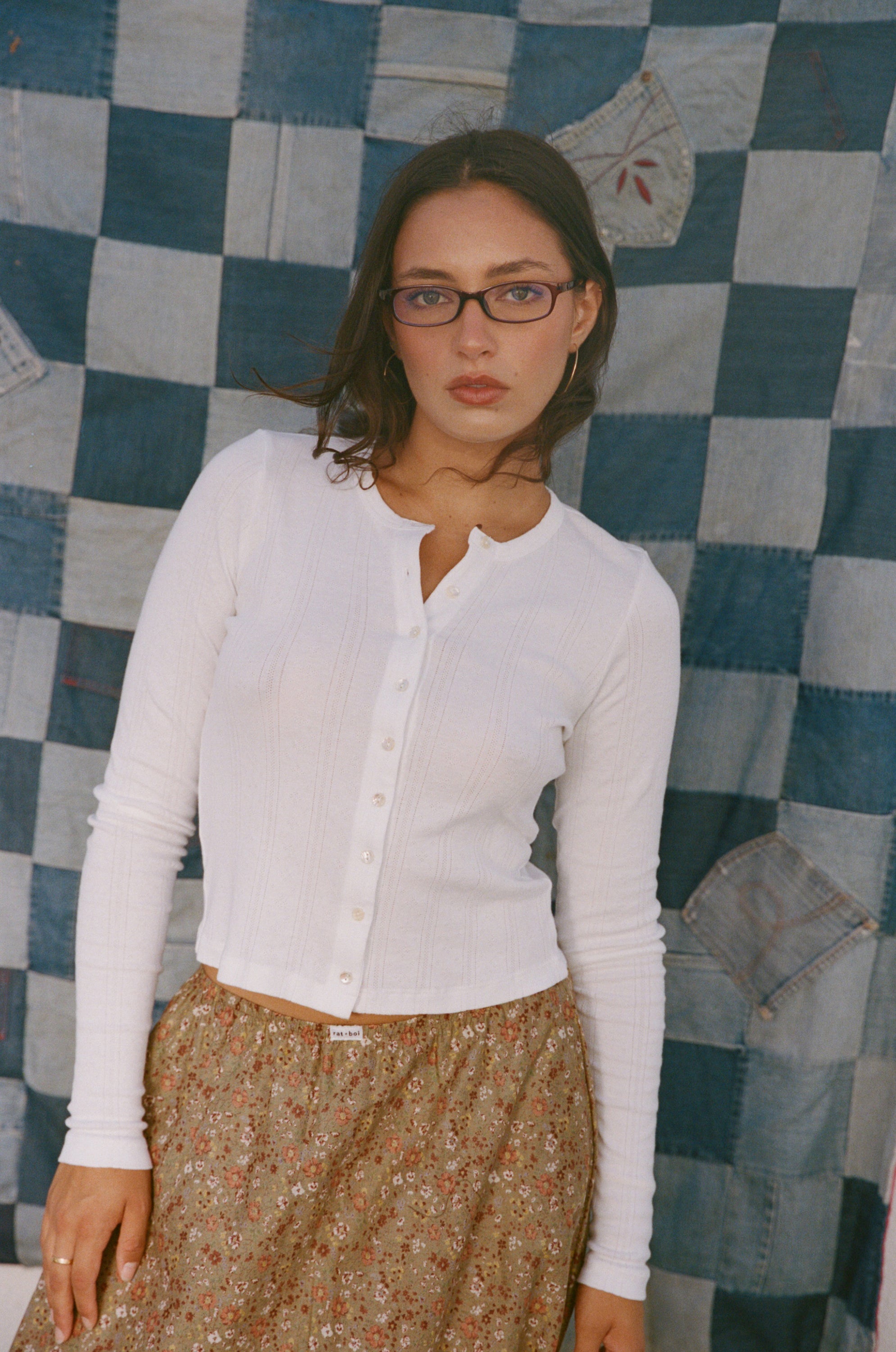 POINTELLE CARDIGAN IN SWAN