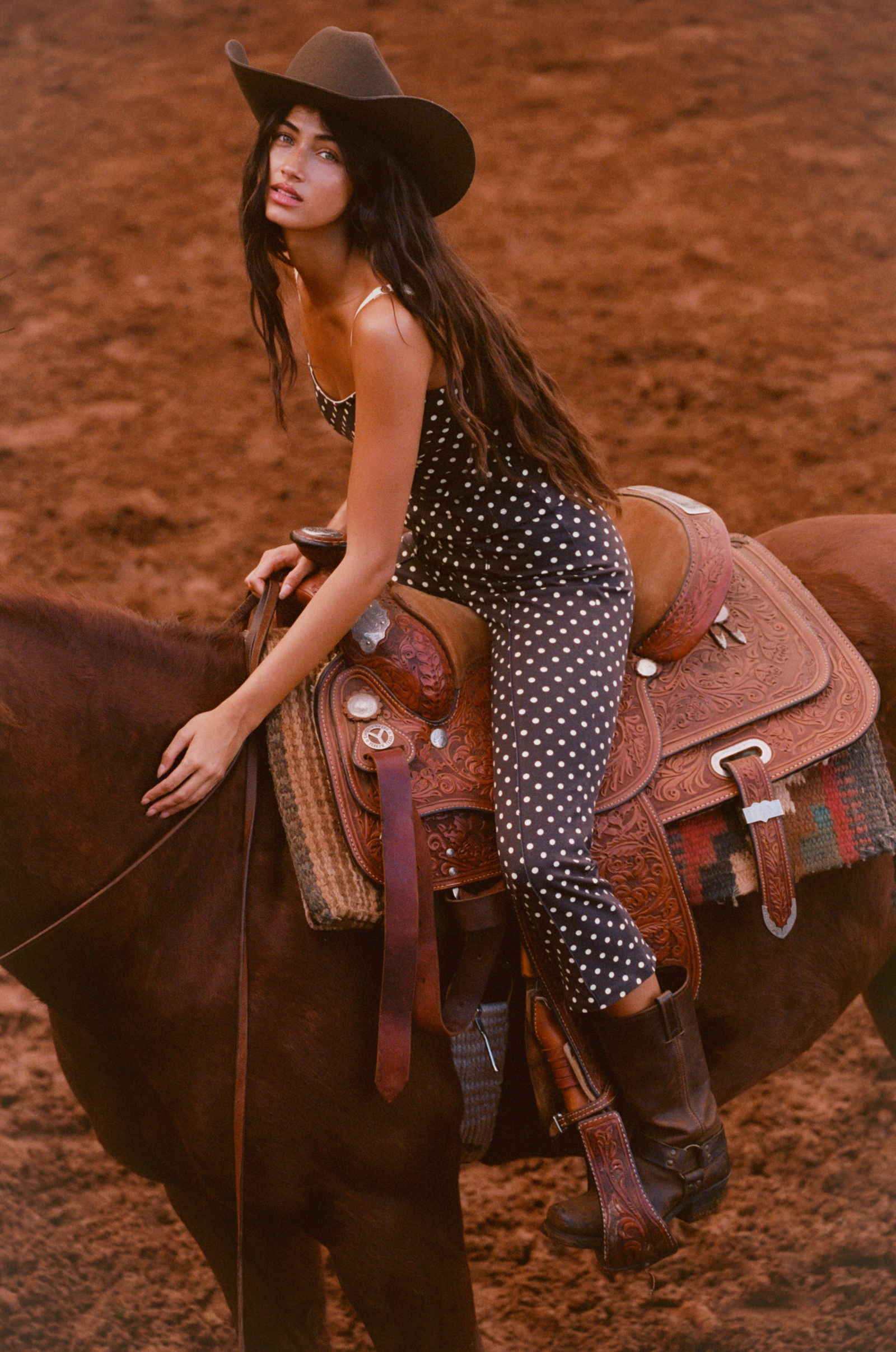 BALCONETTE CAMI IN ESPRESSO DOT