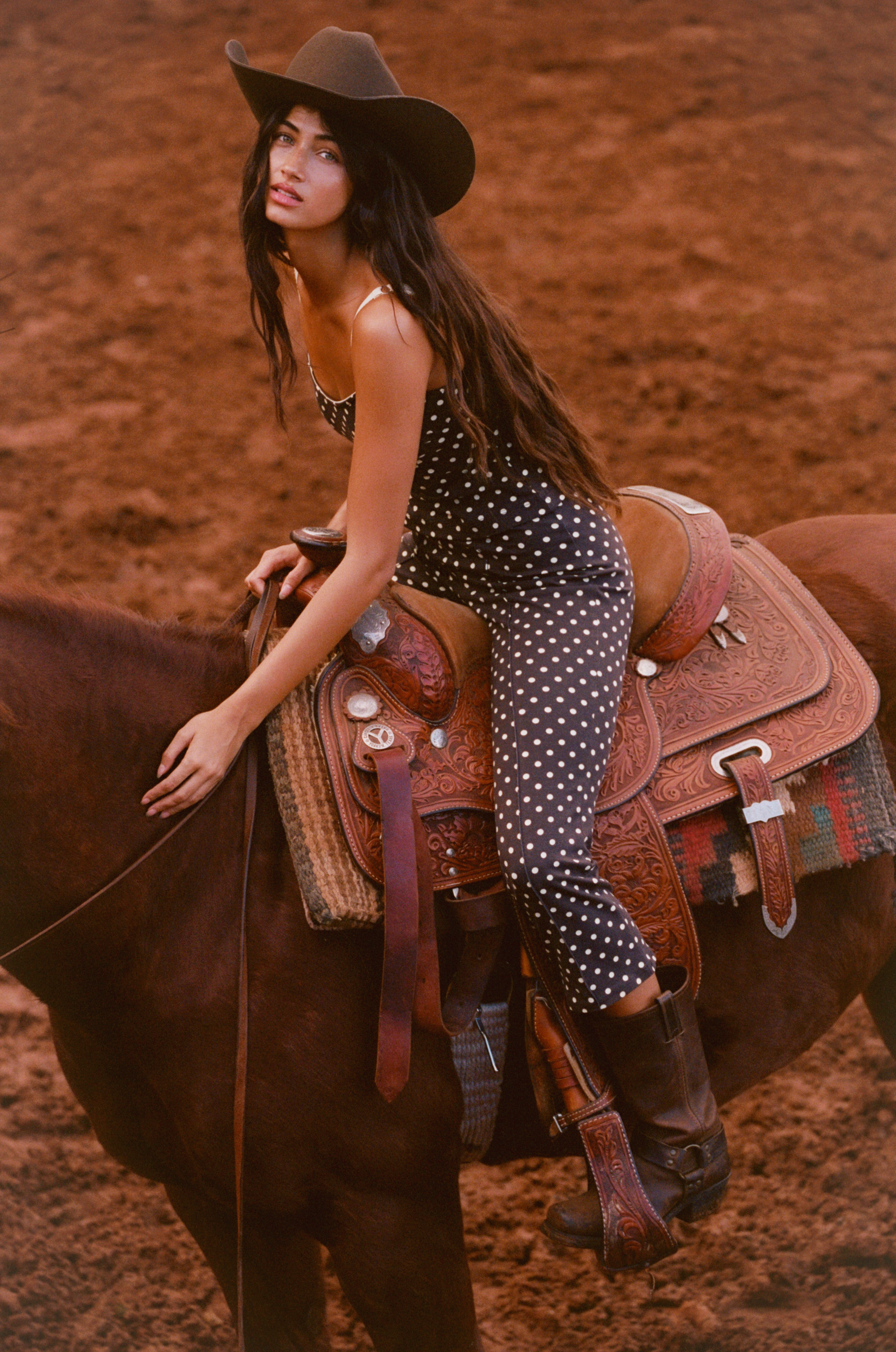 BALCONETTE CAMI IN ESPRESSO DOT