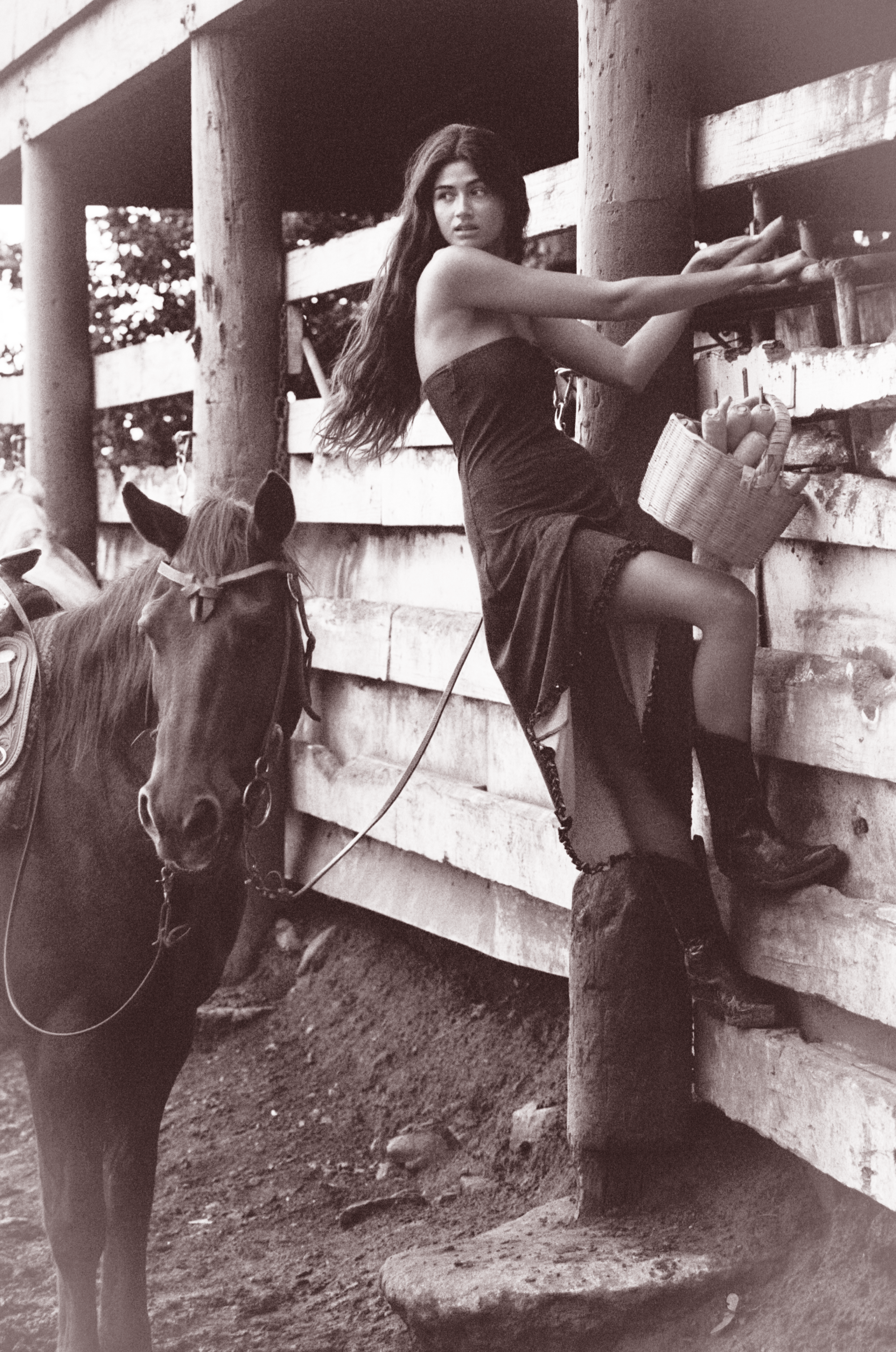 KEYHOLE TUBE DRESS IN OXFORD