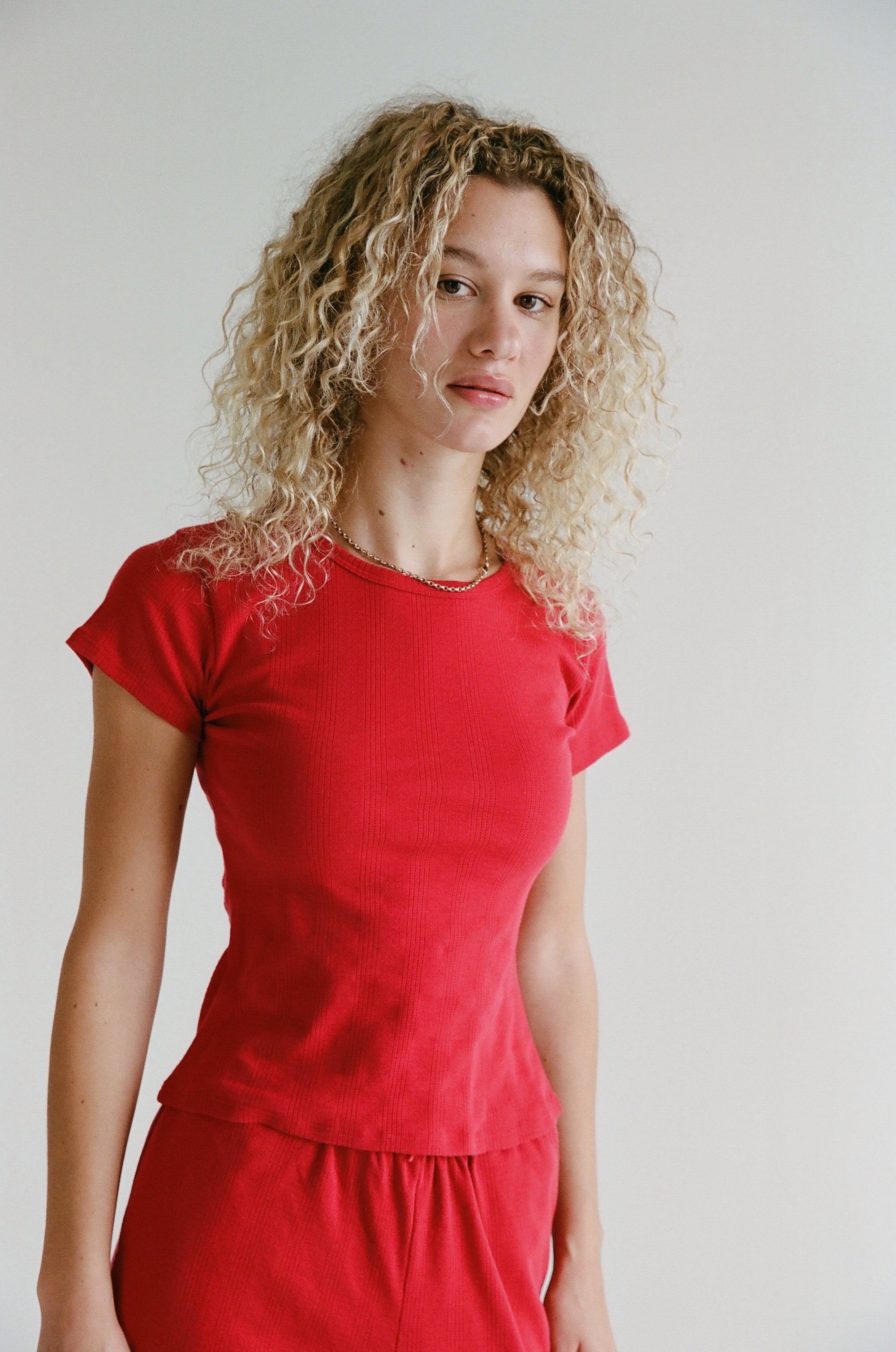 PERFECT T-SHIRT IN CHERRY POINTELLE