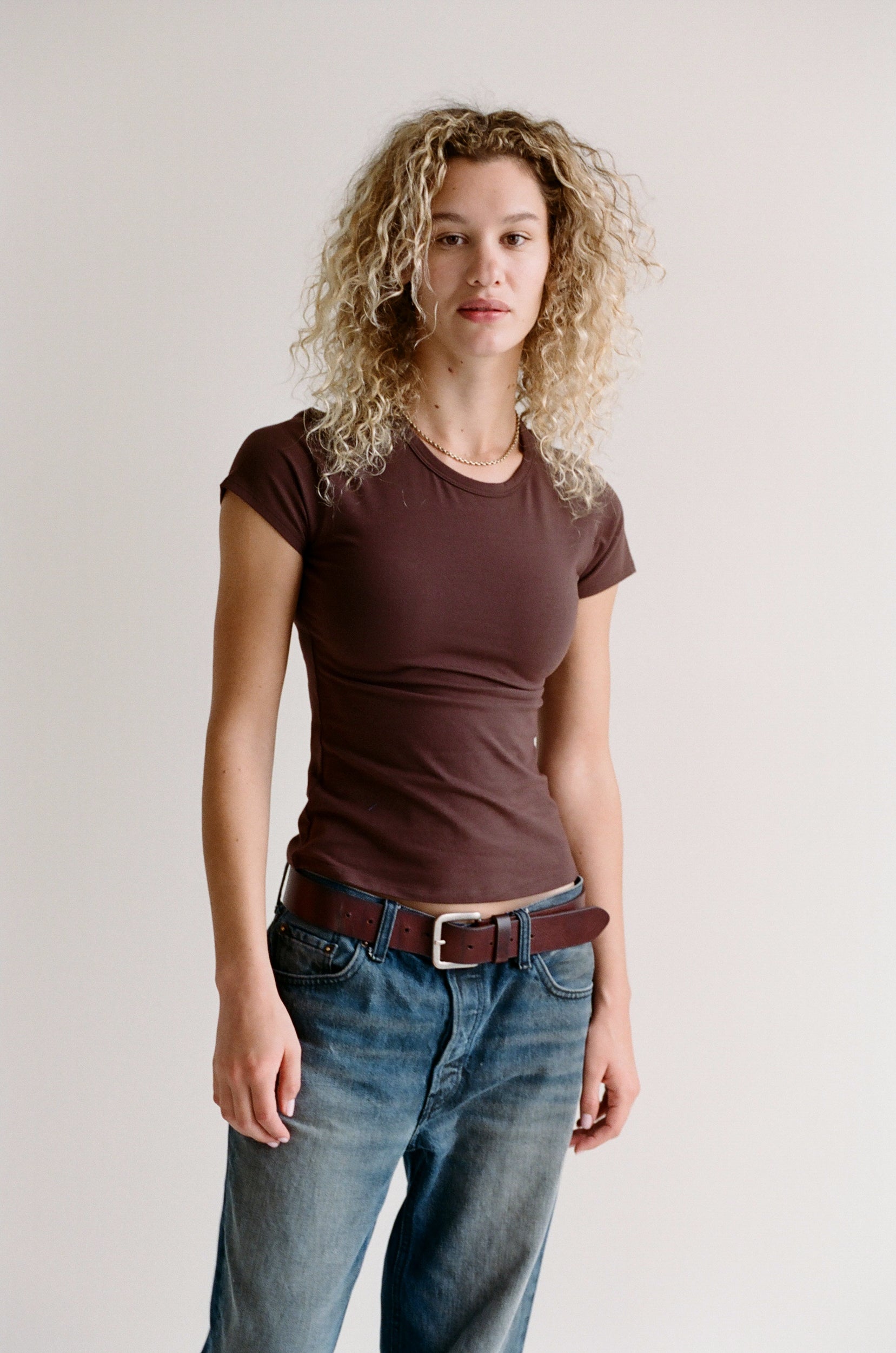 PERFECT T-SHIRT IN MOCHA