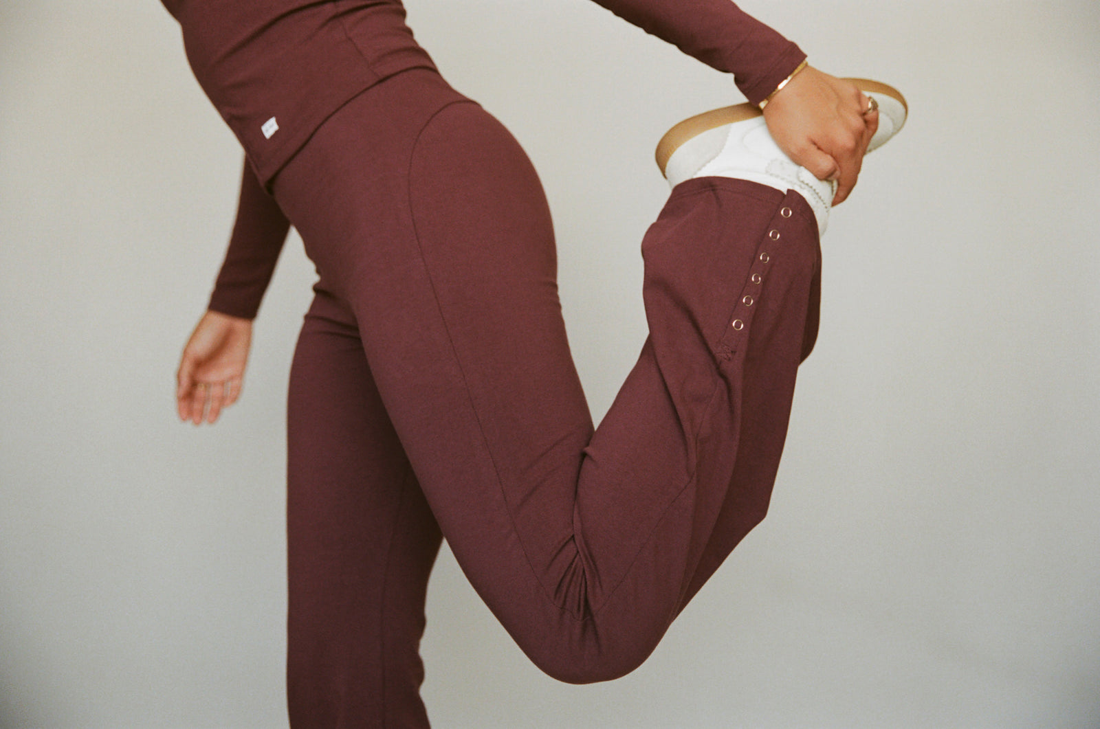 BUTTERFLY SNAP PANT IN BOYSENBERRY