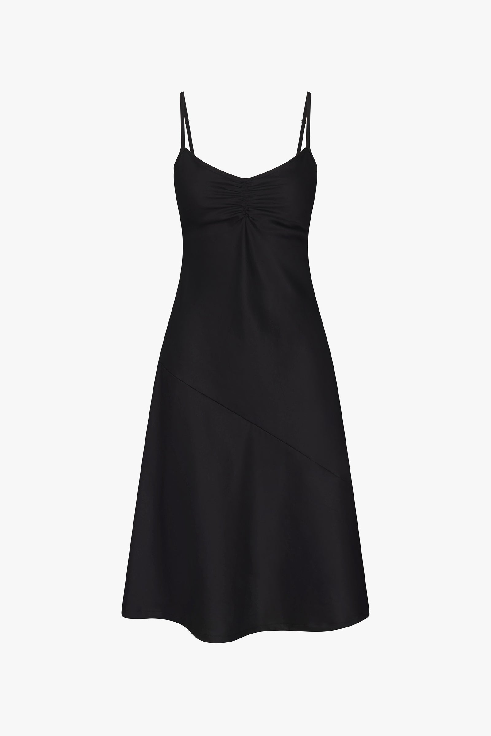 90'S BIAS SLIP DRESS IN ONYX