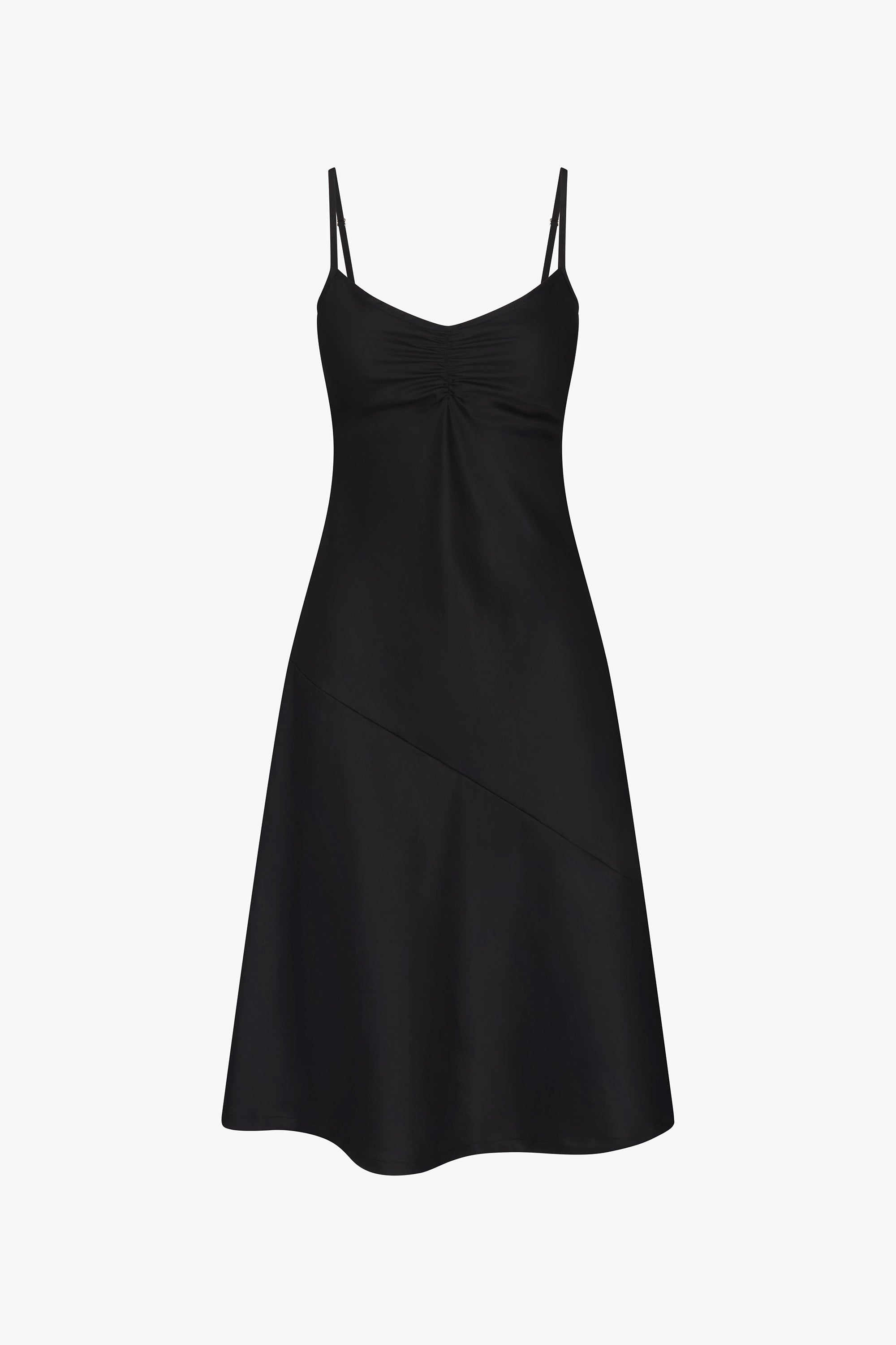 90'S BIAS SLIP DRESS IN ONYX