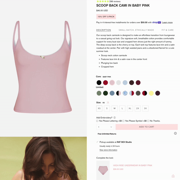 Embroidery Monogram Charge