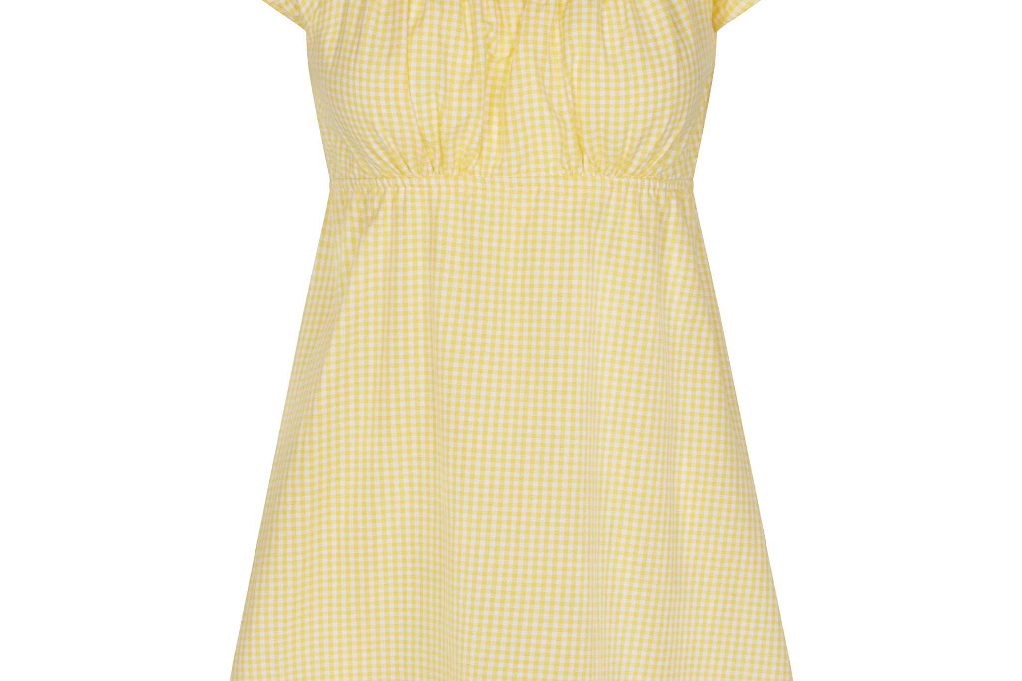 Babydoll Dress in Yellow Gingham