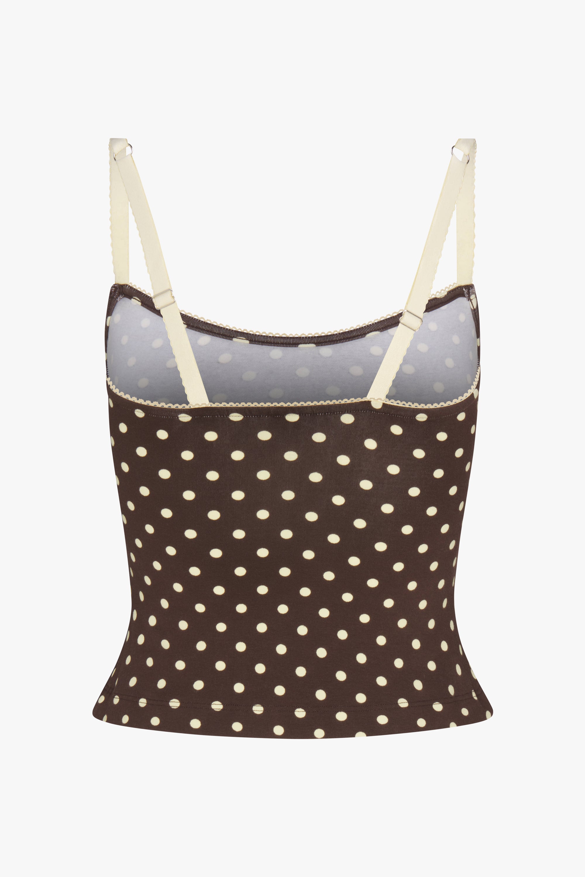BALCONETTE CAMI IN ESPRESSO DOT