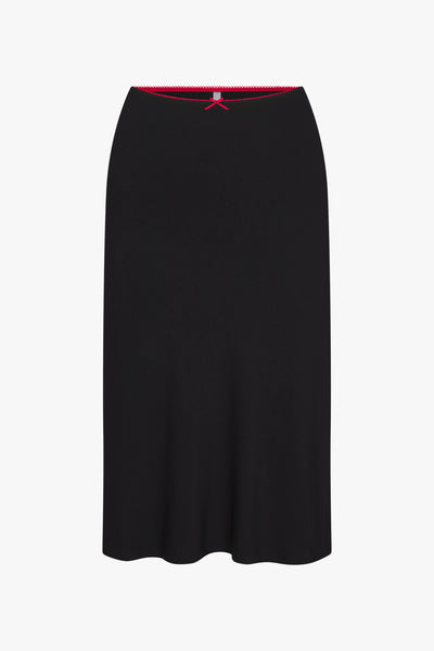 BIAS MIDI SLIP SKIRT IN ONYX/CHERRY – RAT BOI