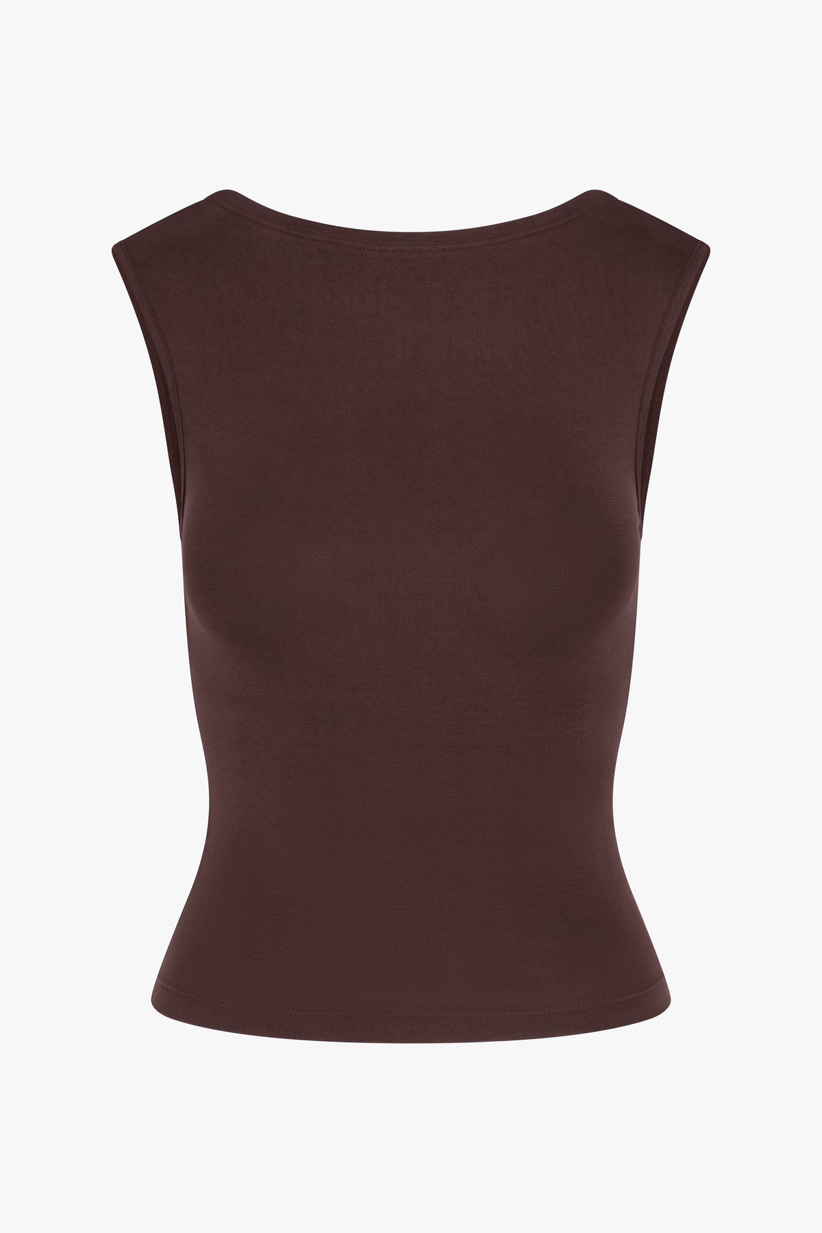BOATNECK TOP IN MOCHA
