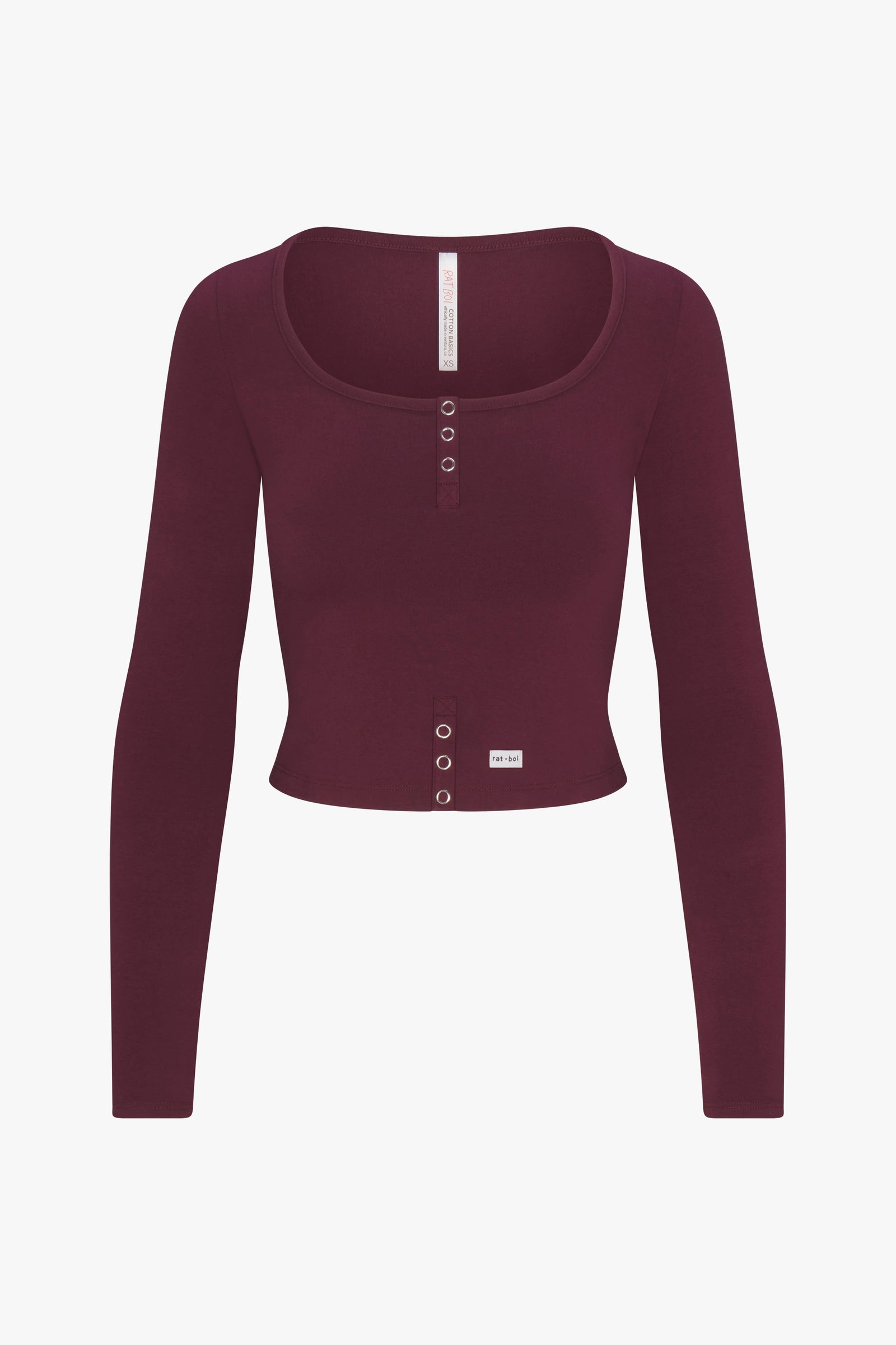 BUTTERFLY SNAP TOP IN BOYSENBERRY