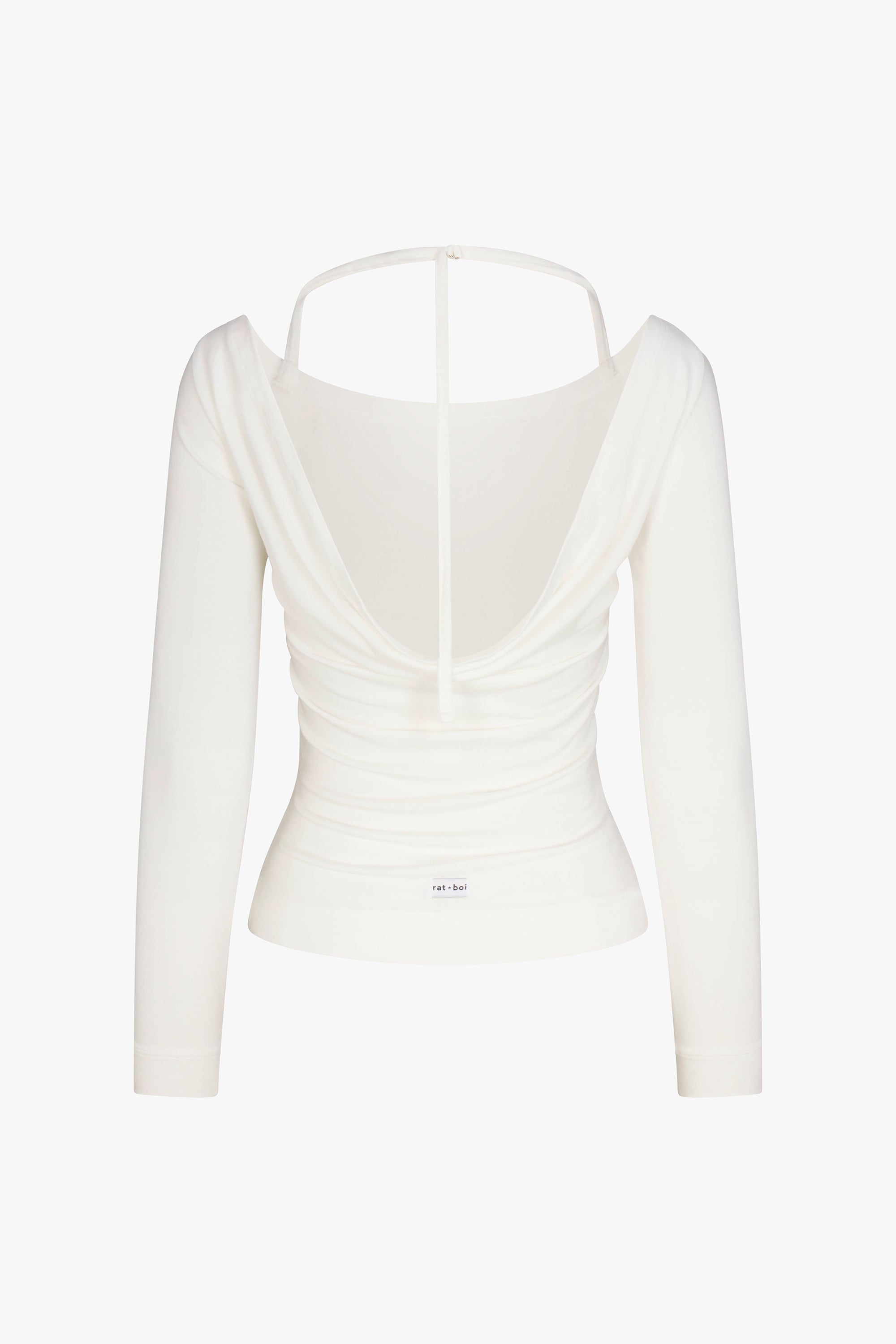 COWL BACK LONG SLEEVE IN CLOUD