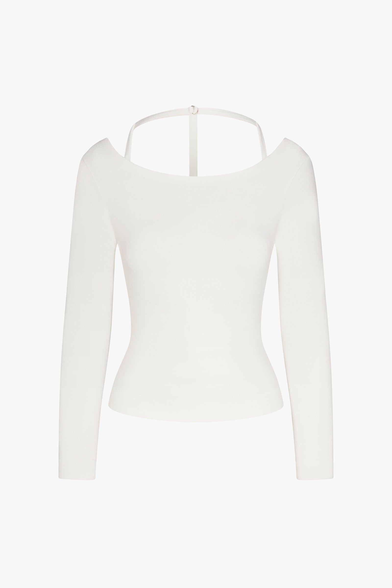 COWL BACK LONG SLEEVE IN CLOUD