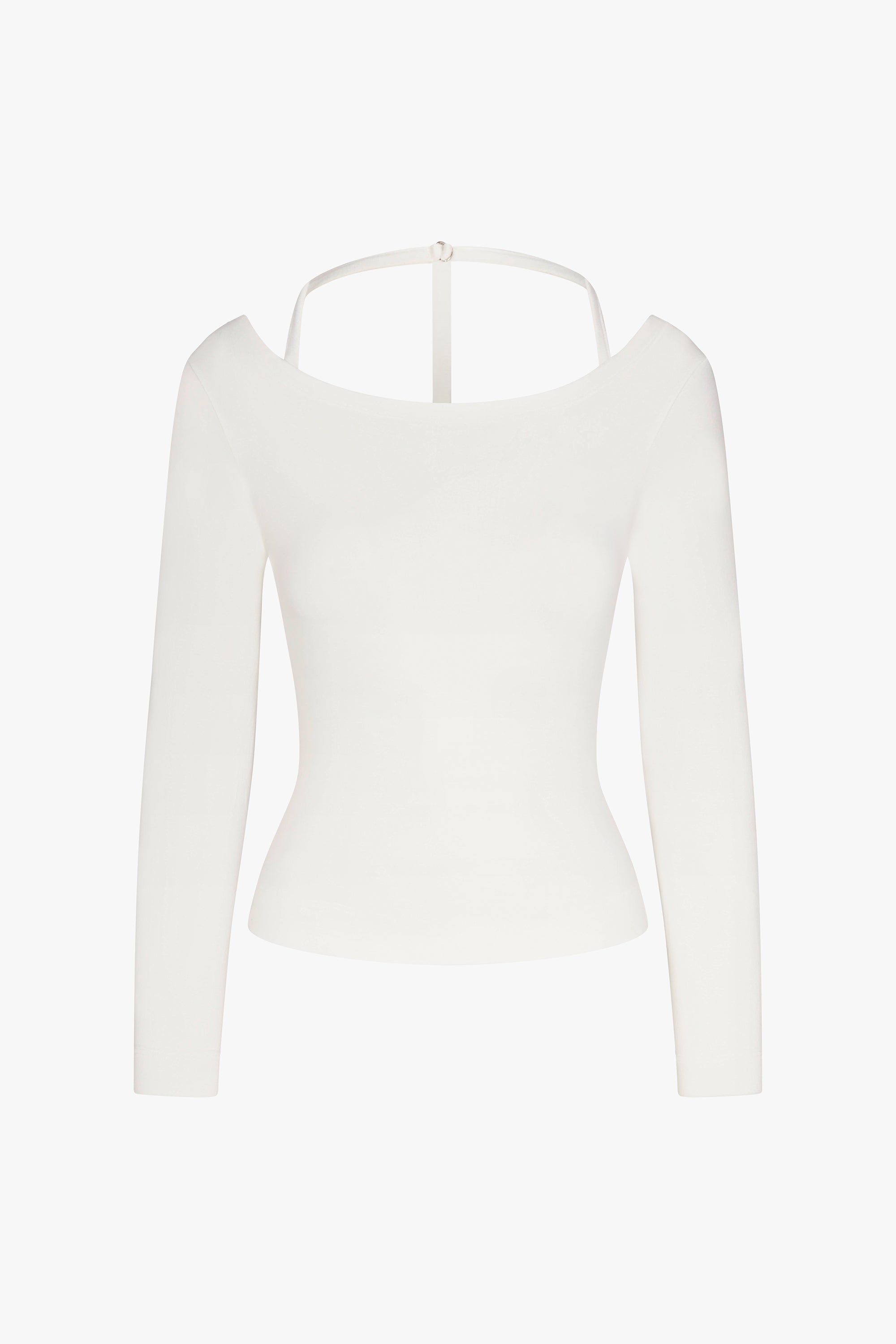 COWL BACK LONG SLEEVE IN CLOUD