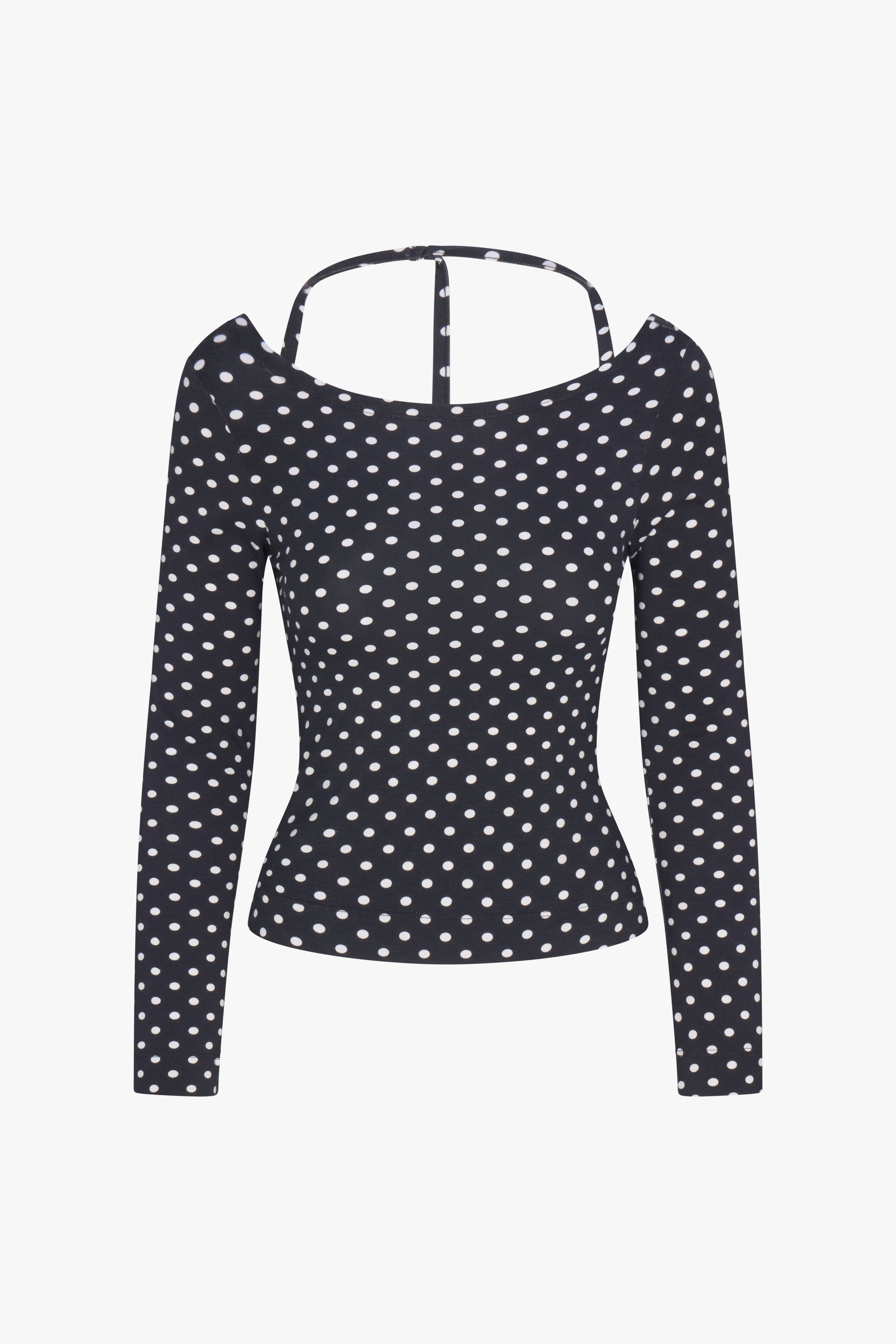 ロンT ドット POLKADOTSLIMLONG SLEEVETOP COWL BACK LONG SLEEVE IN DOMINO DOT – RAT BOI