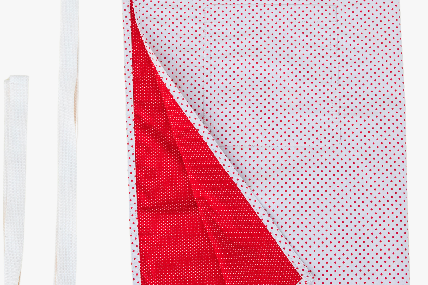 Reversible Bakers Apron Set in Red Dot