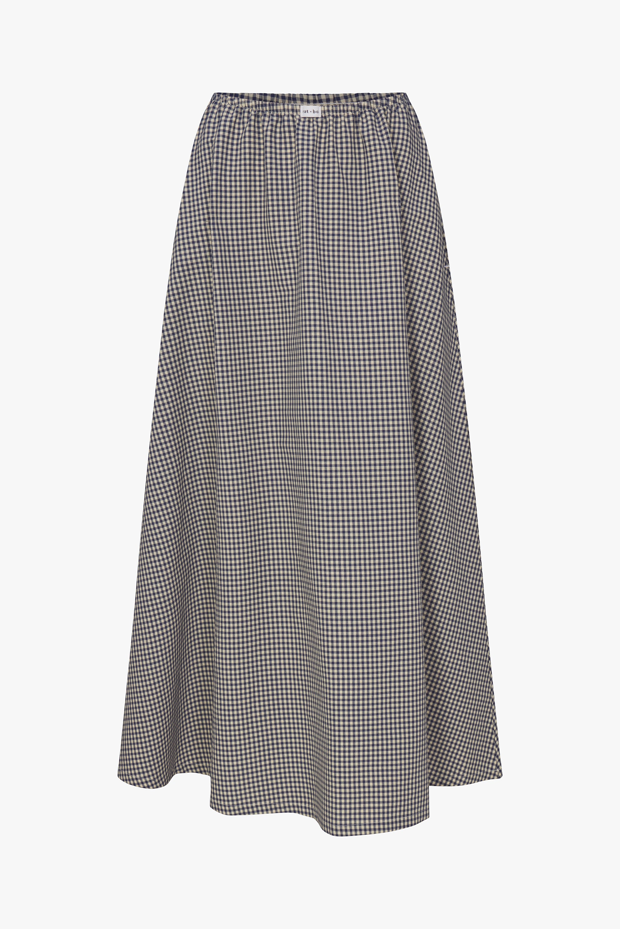 DREAM SKIRT IN NAVY GINGHAM