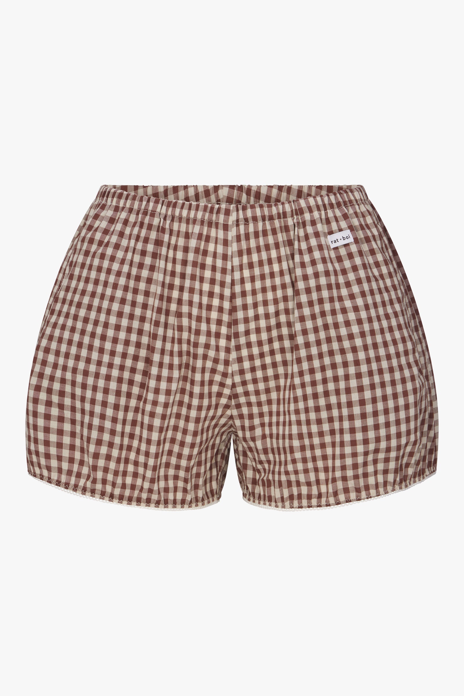 EASY BLOOMER SHORT IN TEDDY GINGHAM