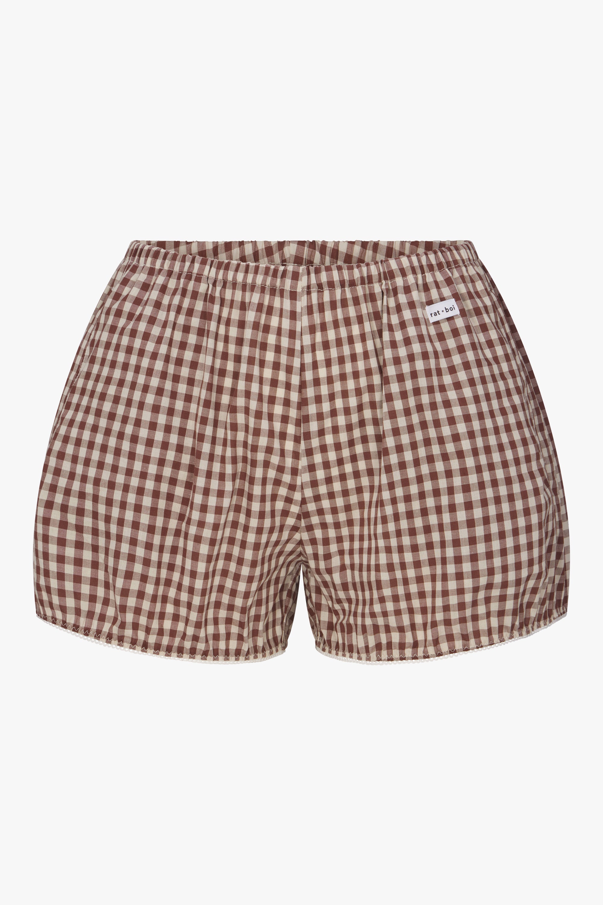 EASY BLOOMER SHORT IN TEDDY GINGHAM