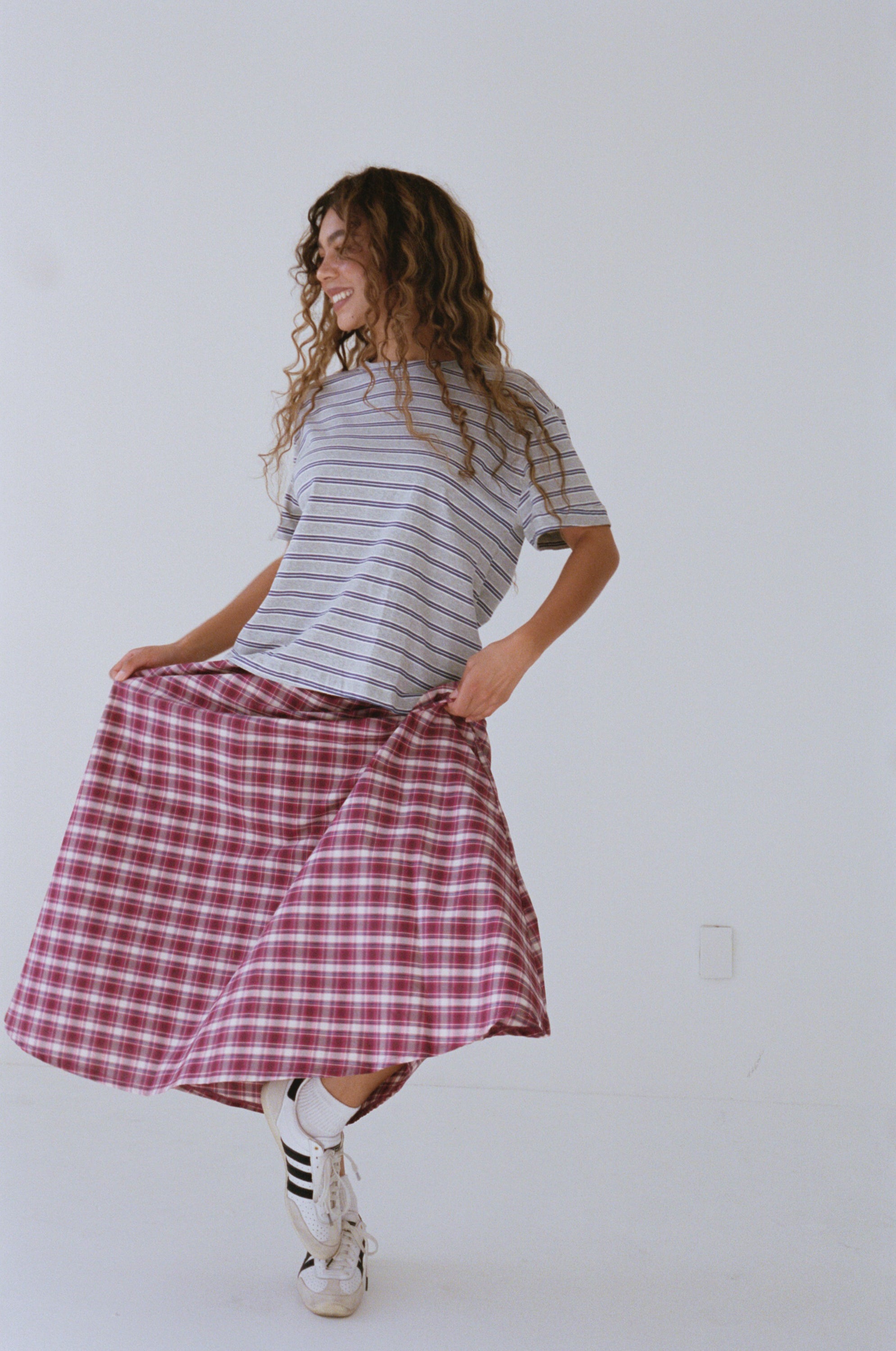 OVERSIZED BOIFRIEND T-SHIRT IN HEATHER STRIPE