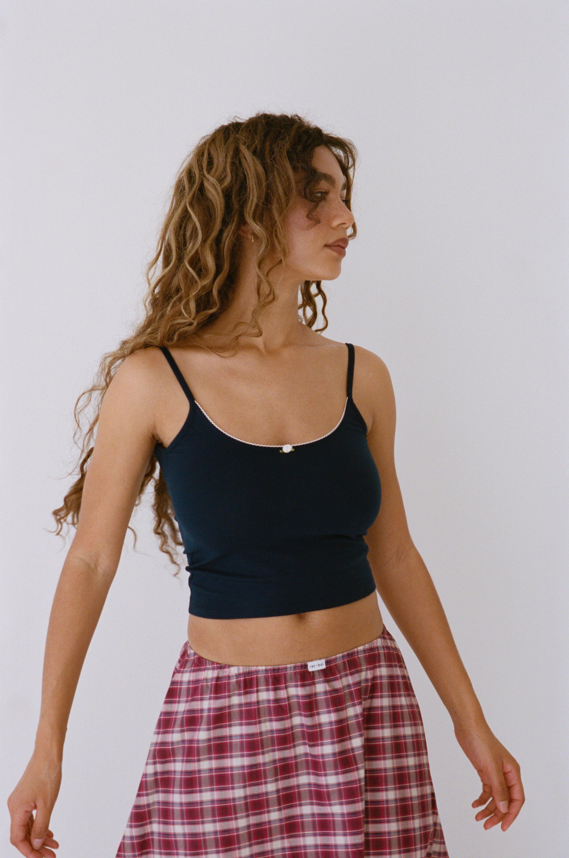 SCOOP BACK CAMI IN NAVY – RAT BOI
