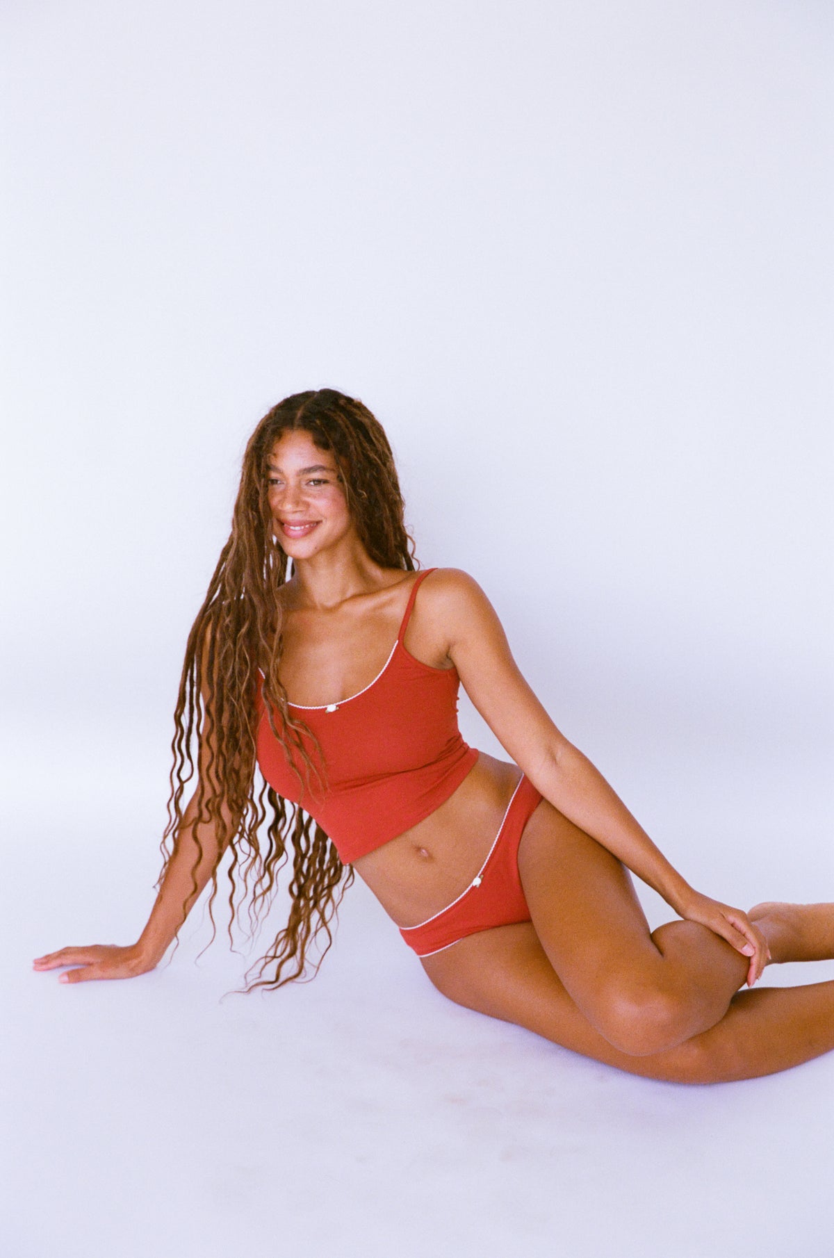 SCOOP BACK CAMI IN OCHRE