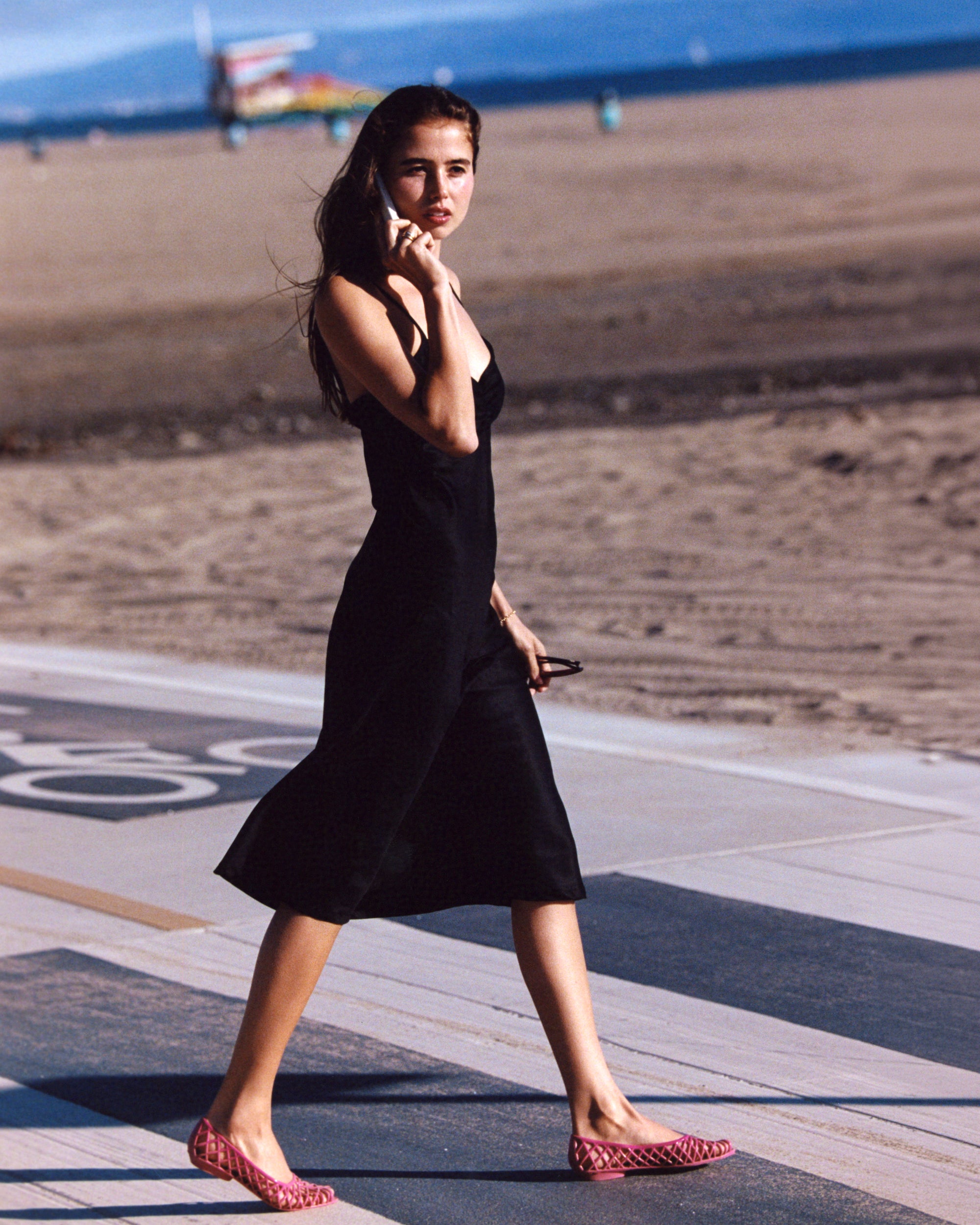 90'S BIAS SLIP DRESS IN ONYX