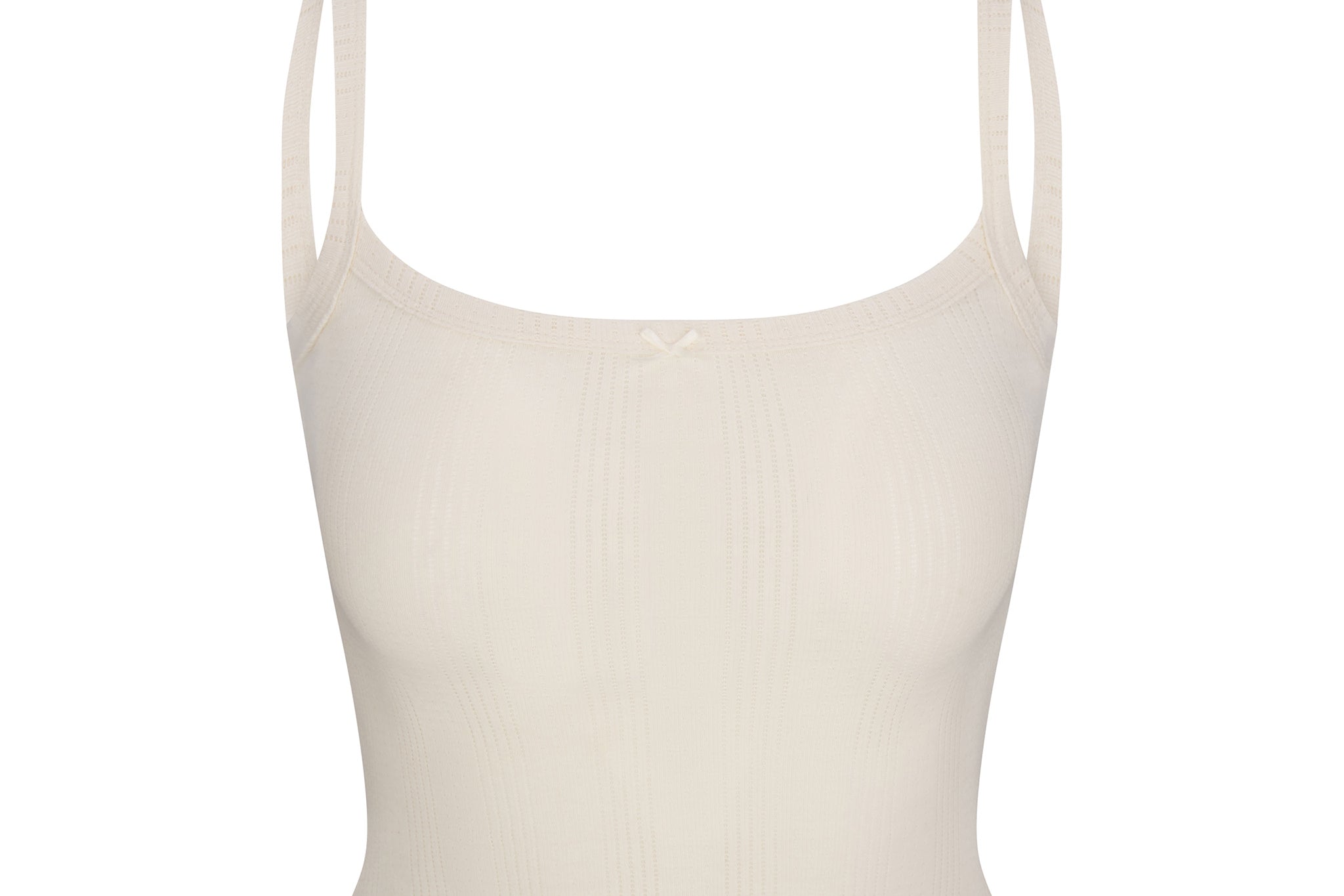 SQUARE NECK POINTELLE CAMI IN GOSSAMER