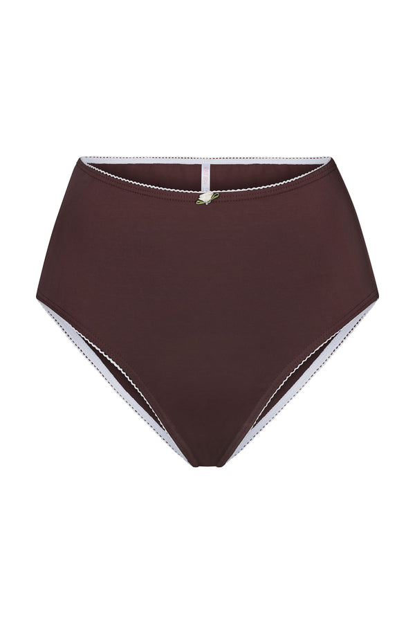 HIGH RISE UNDIES IN MOCHA
