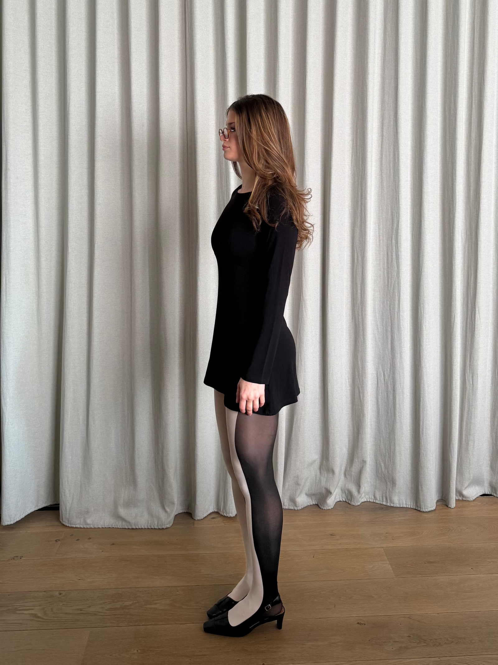 BOATNECK DRESS IN ONYX