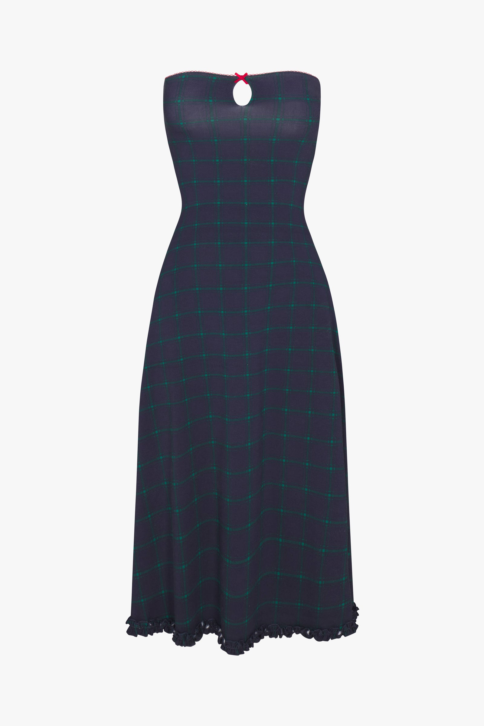 KEYHOLE TUBE DRESS IN OXFORD