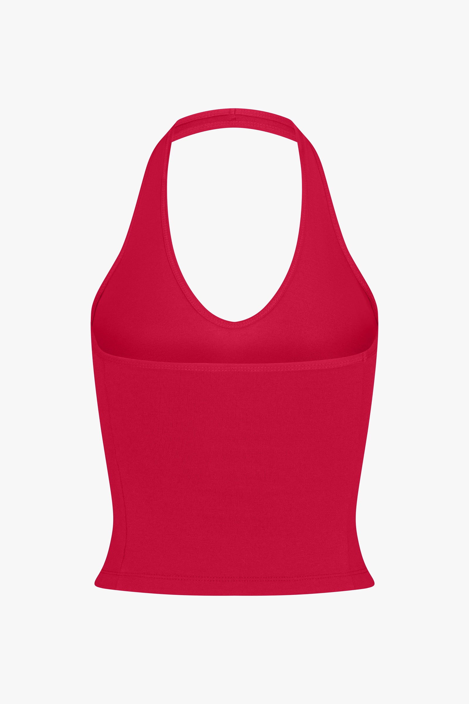 SPORTY HALTER TOP IN CHERRY