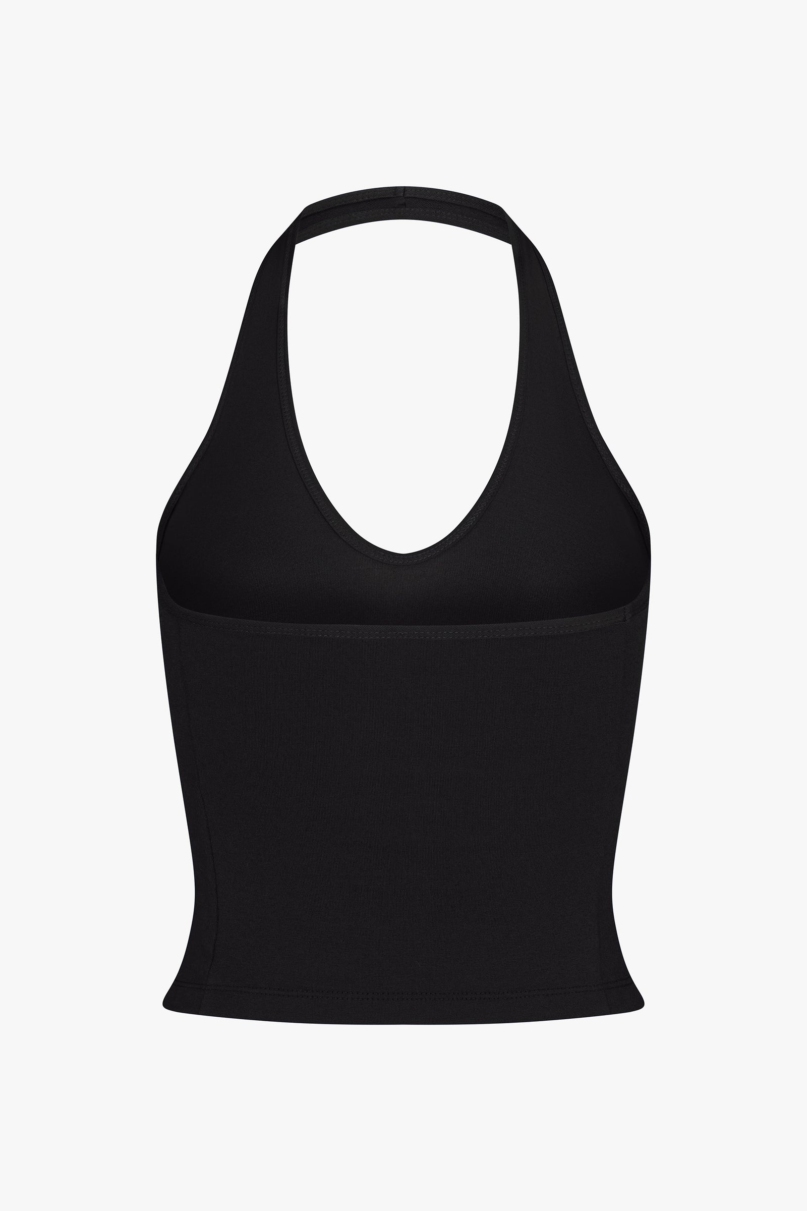 SPORTY HALTER TOP IN ONYX