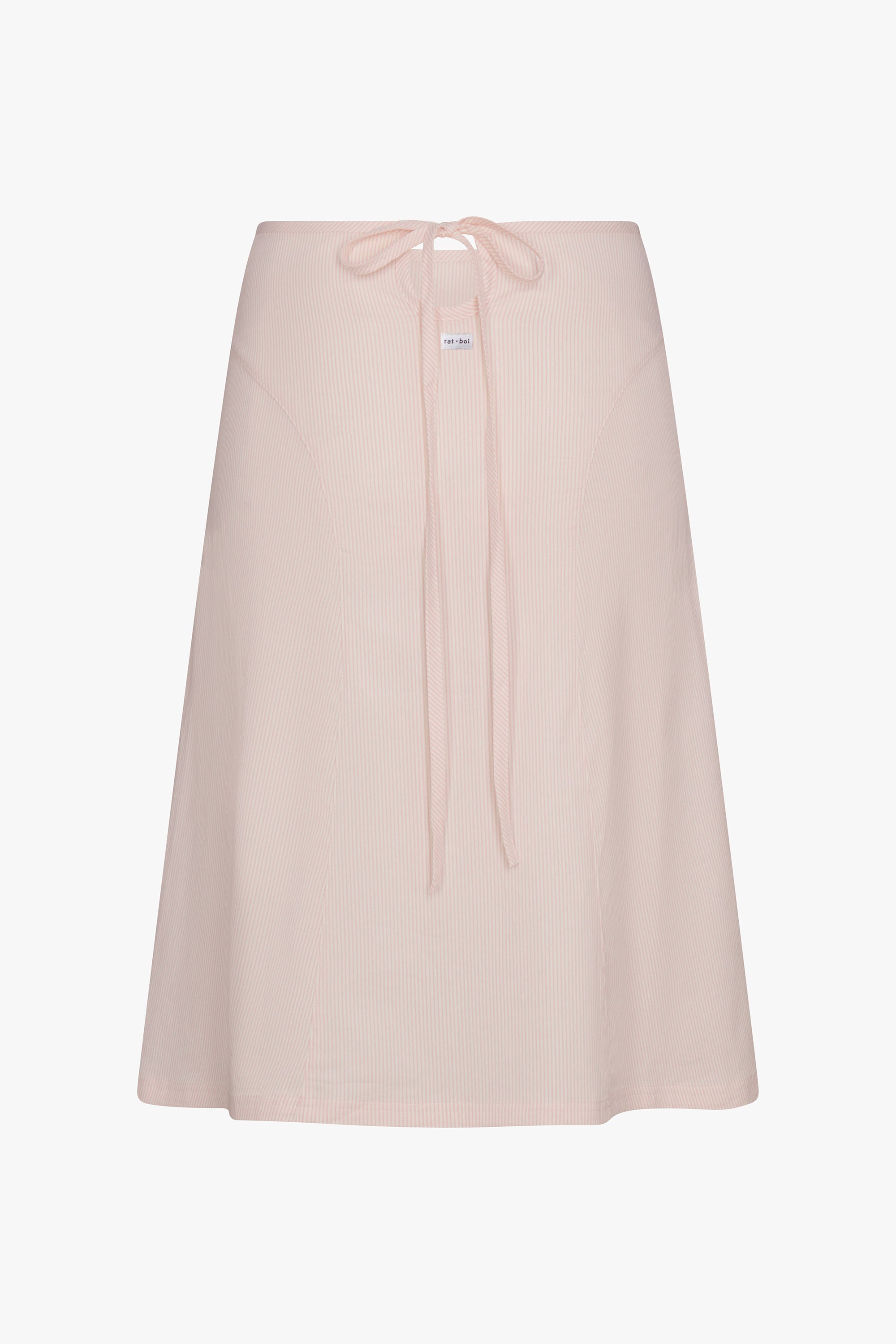 KEYHOLE MIDI SKIRT IN BLUSH STRIPE – RAT BOI