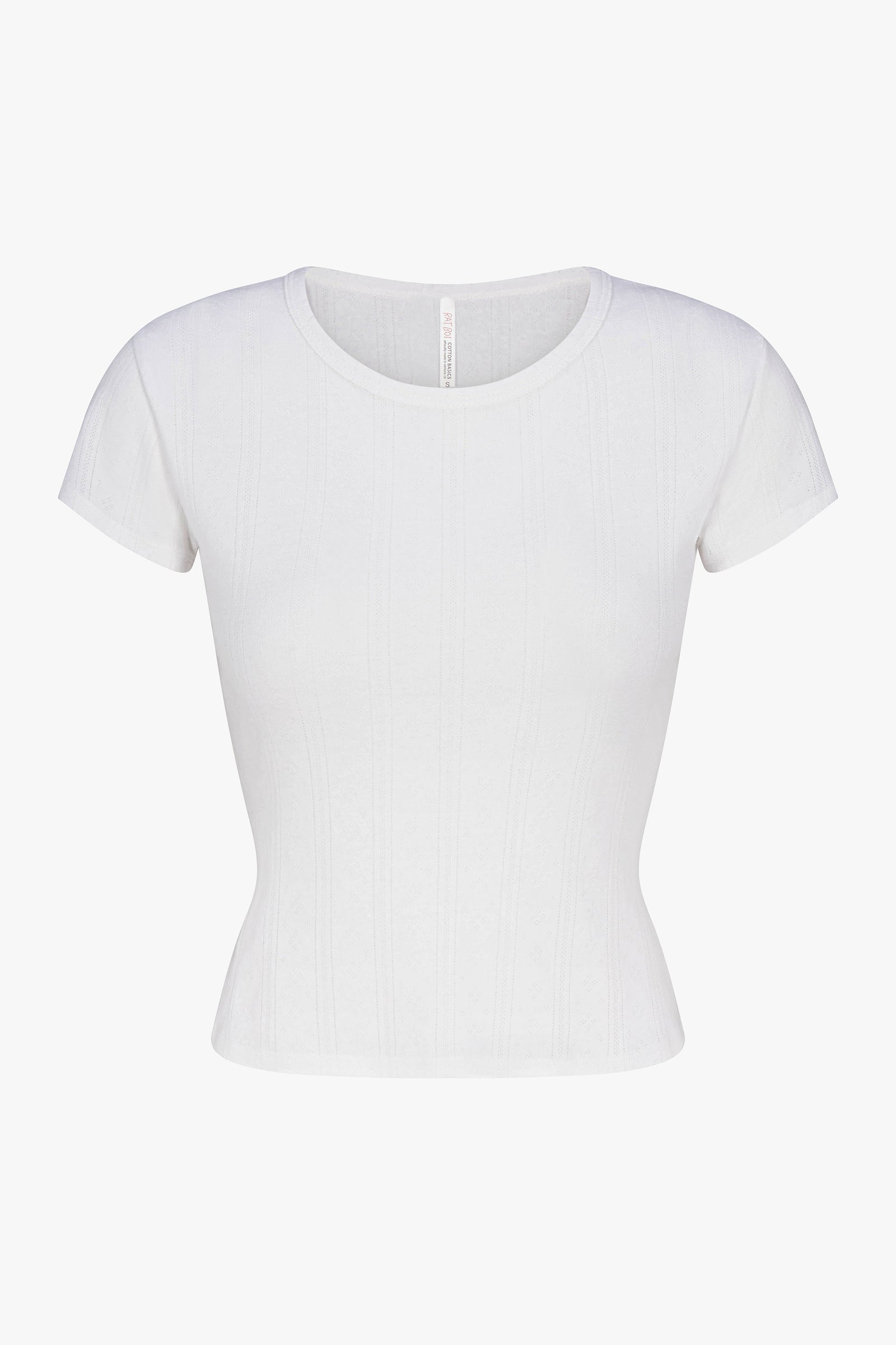 PERFECT T-SHIRT IN SWAN POINTELLE