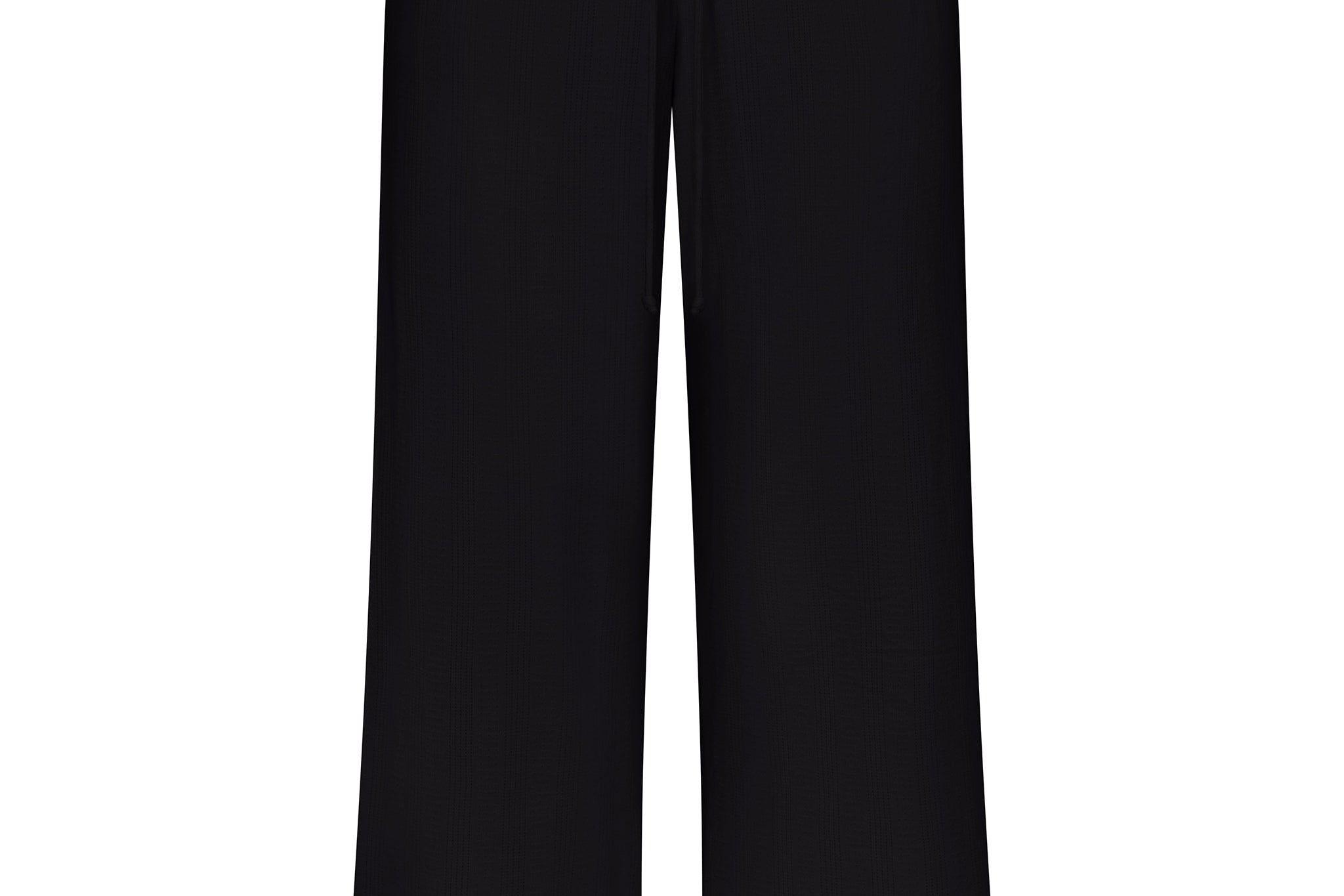 DRAWSTRING POINTELLE PANT IN ONYX