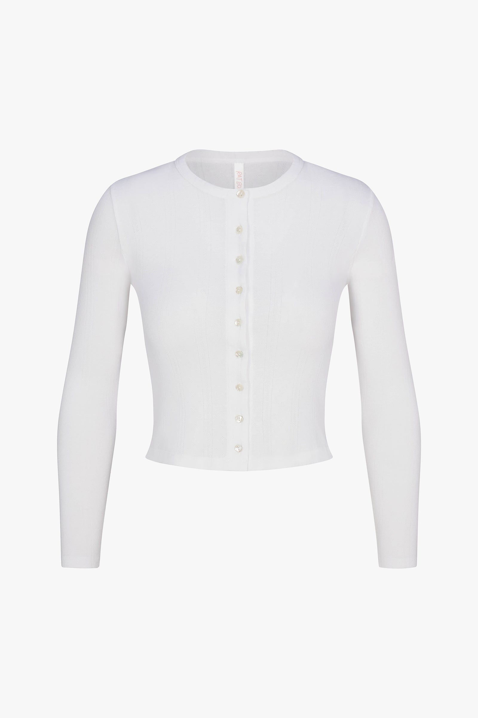 POINTELLE CARDIGAN IN SWAN