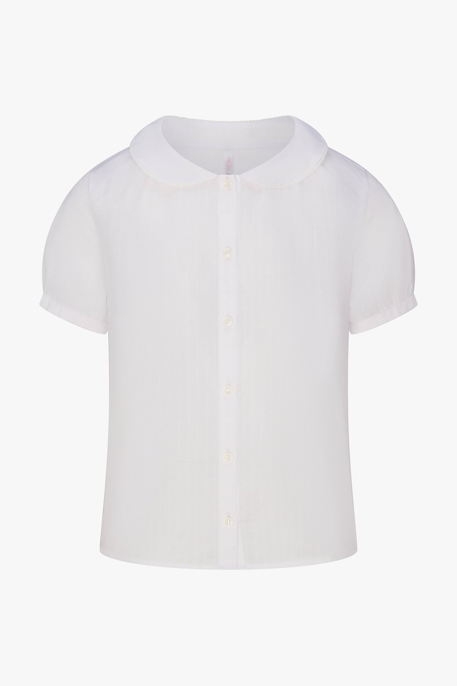 PUFF SLEEVE BUTTON DOWN IN CLOUD DOBBY