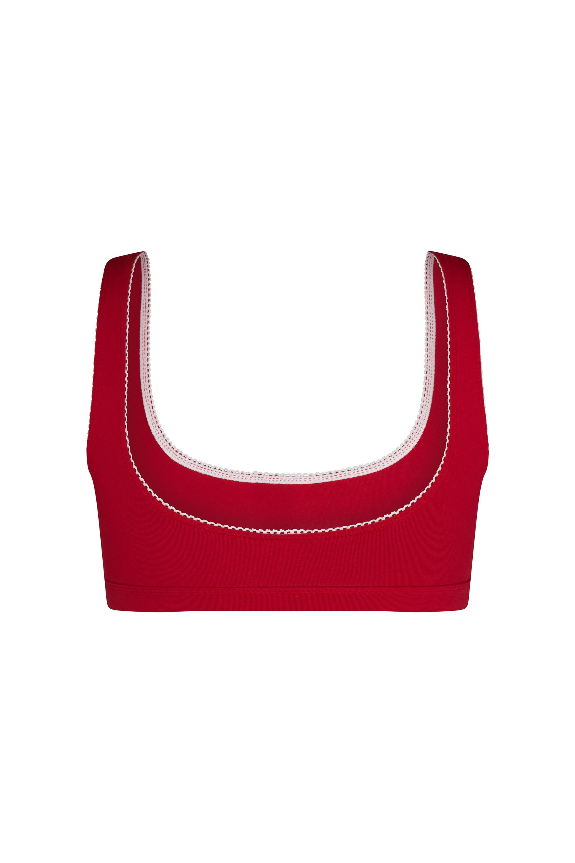 SUPPORT COTTON BRA IN CHERRY