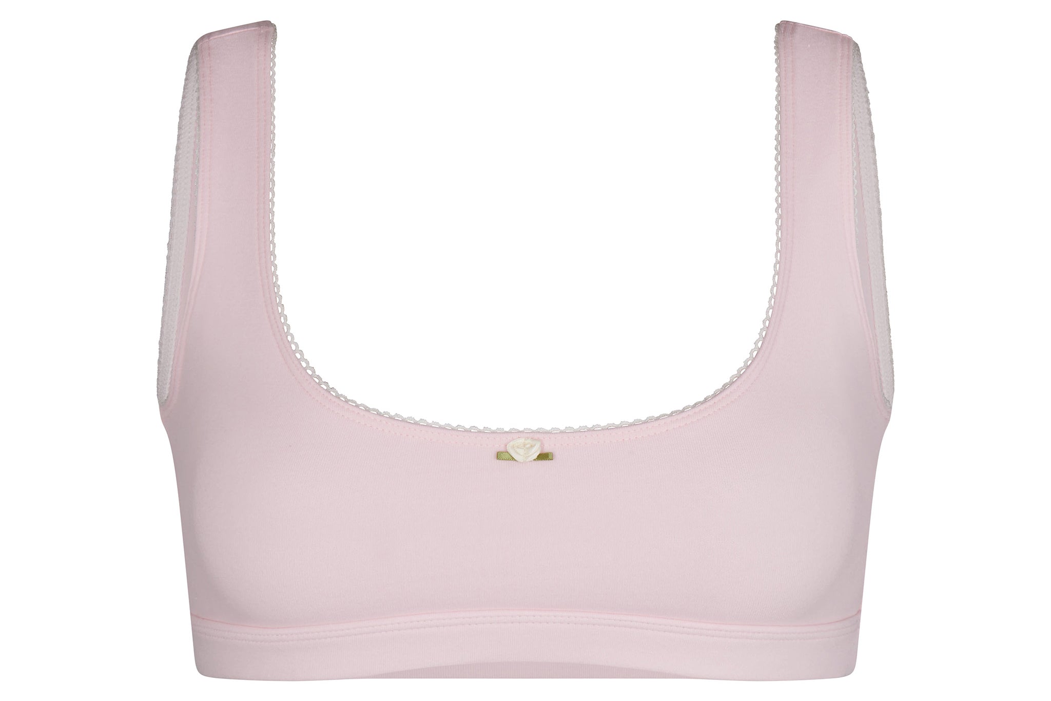 SUPPORT COTTON BRA IN BABY PINK